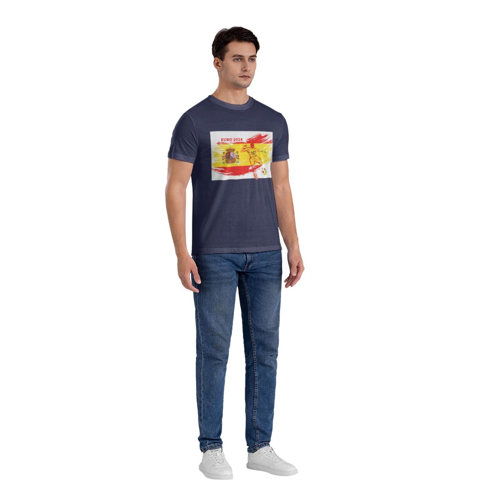 Men's Spain EURO 2024 Basic Short Sleeve T-Shirt BST1753