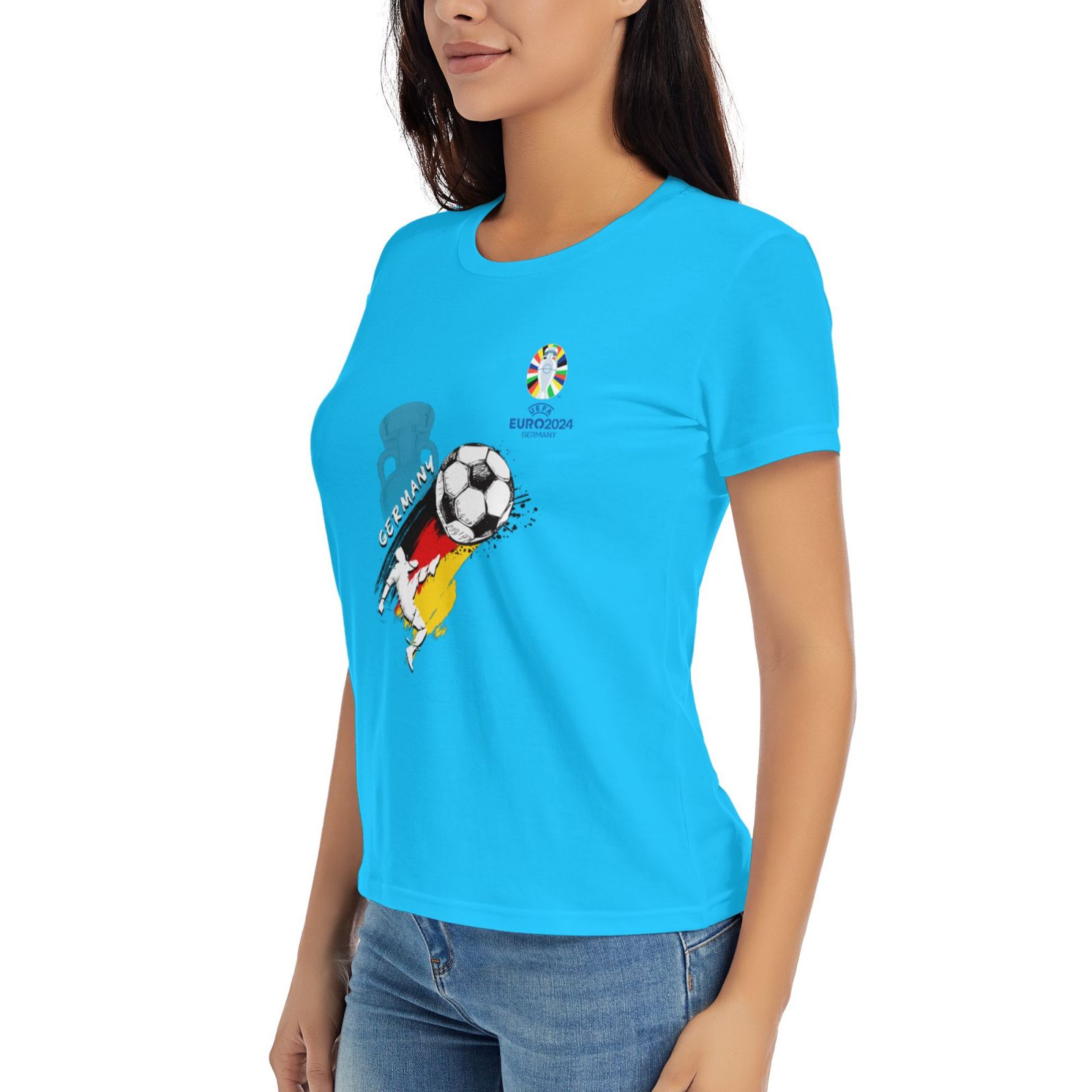 Women's Germany EURO 2024 Basic Short Sleeve T-Shirt WBT1680