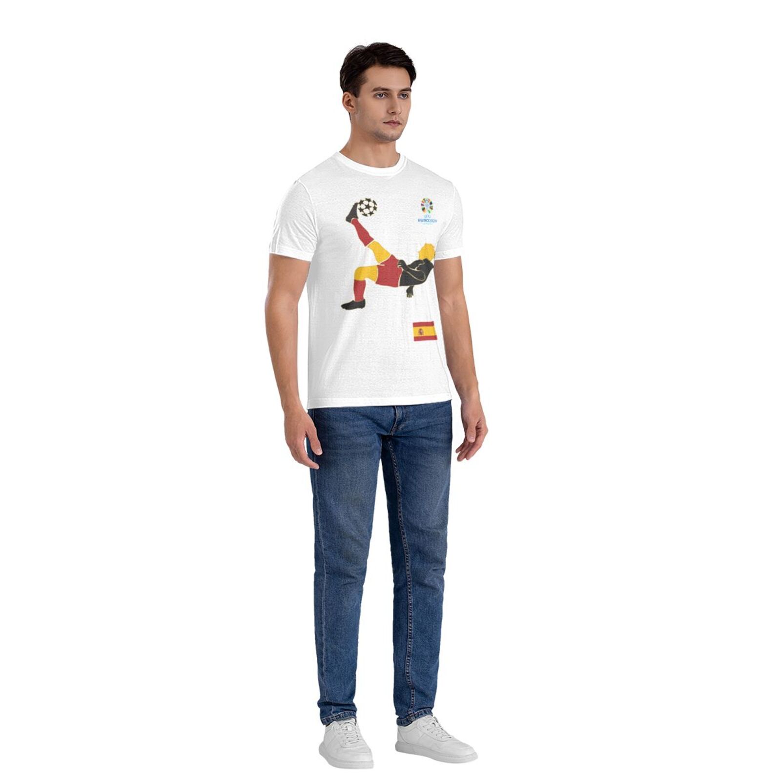 Men's Spain EURO 2024 Basic Short Sleeve T-Shirt BST1724
