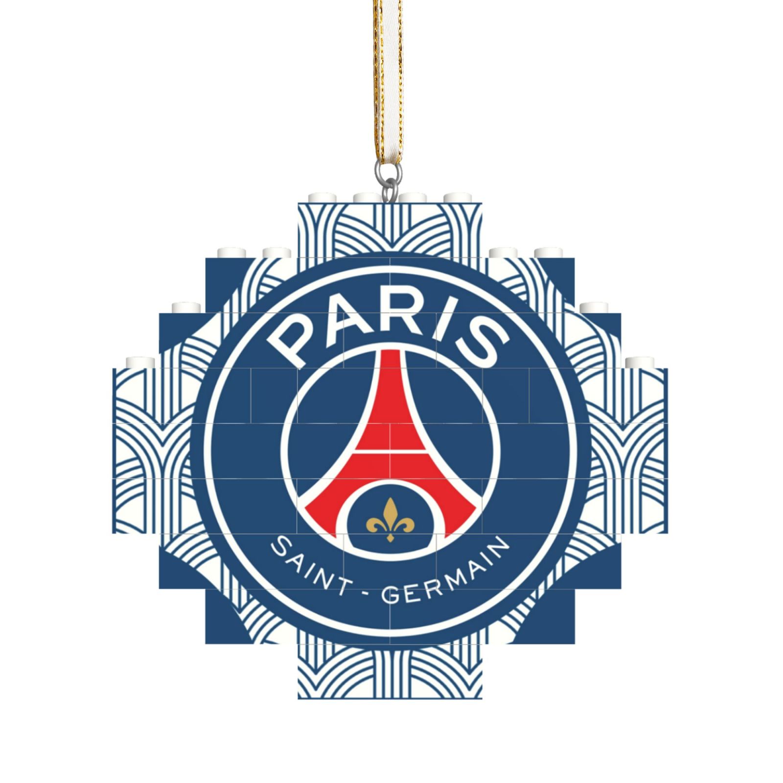 Paris Saint-Germain Building Block Puzzle Ornament BBP2188