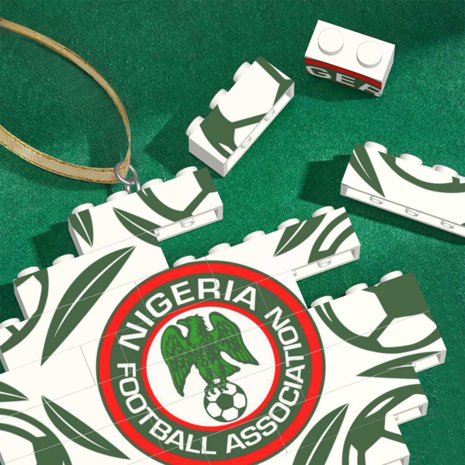 Nigeria Building Block Puzzle Ornament BBP2105