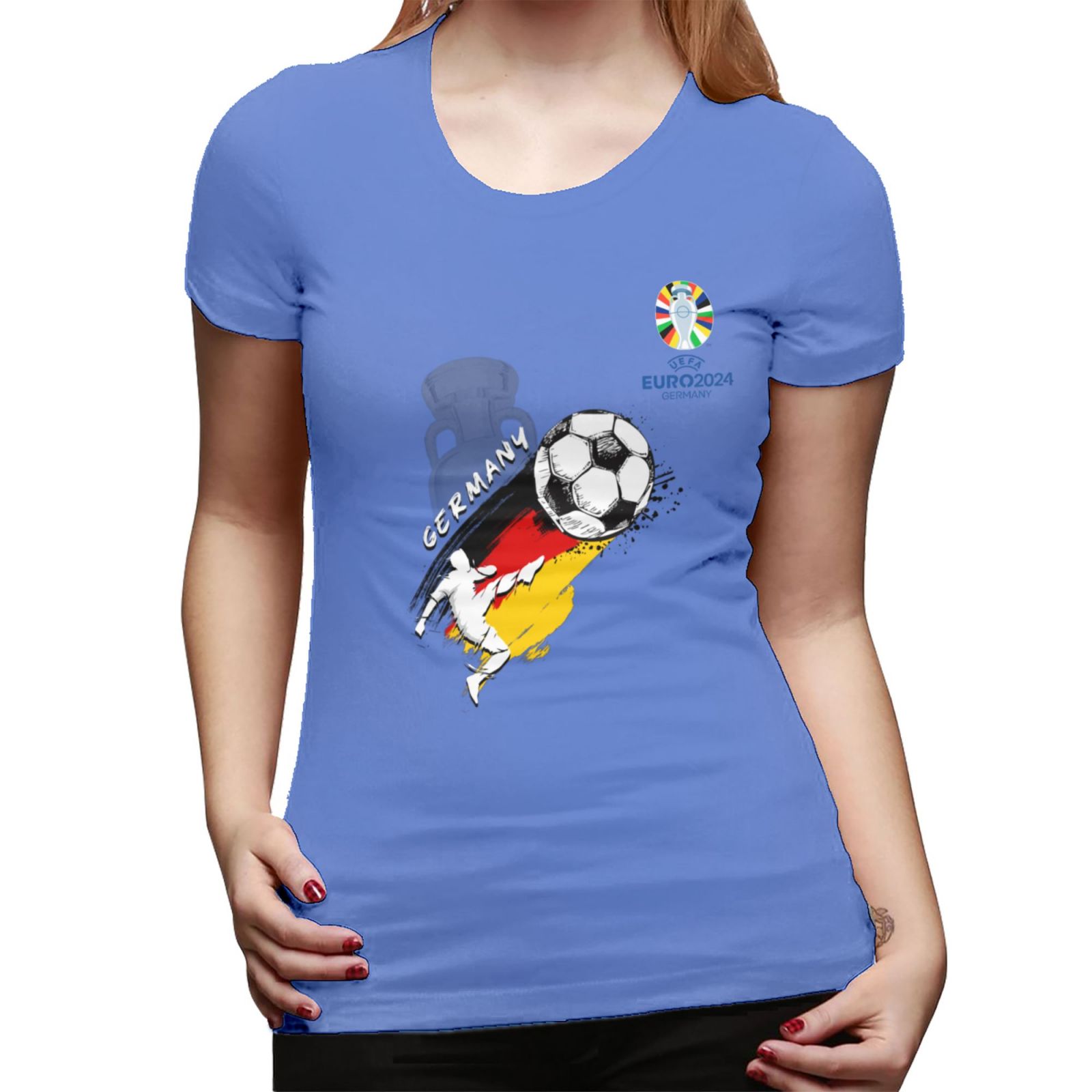 Women's Germany EURO 2024 Basic Short Sleeve T-Shirt WBT1680