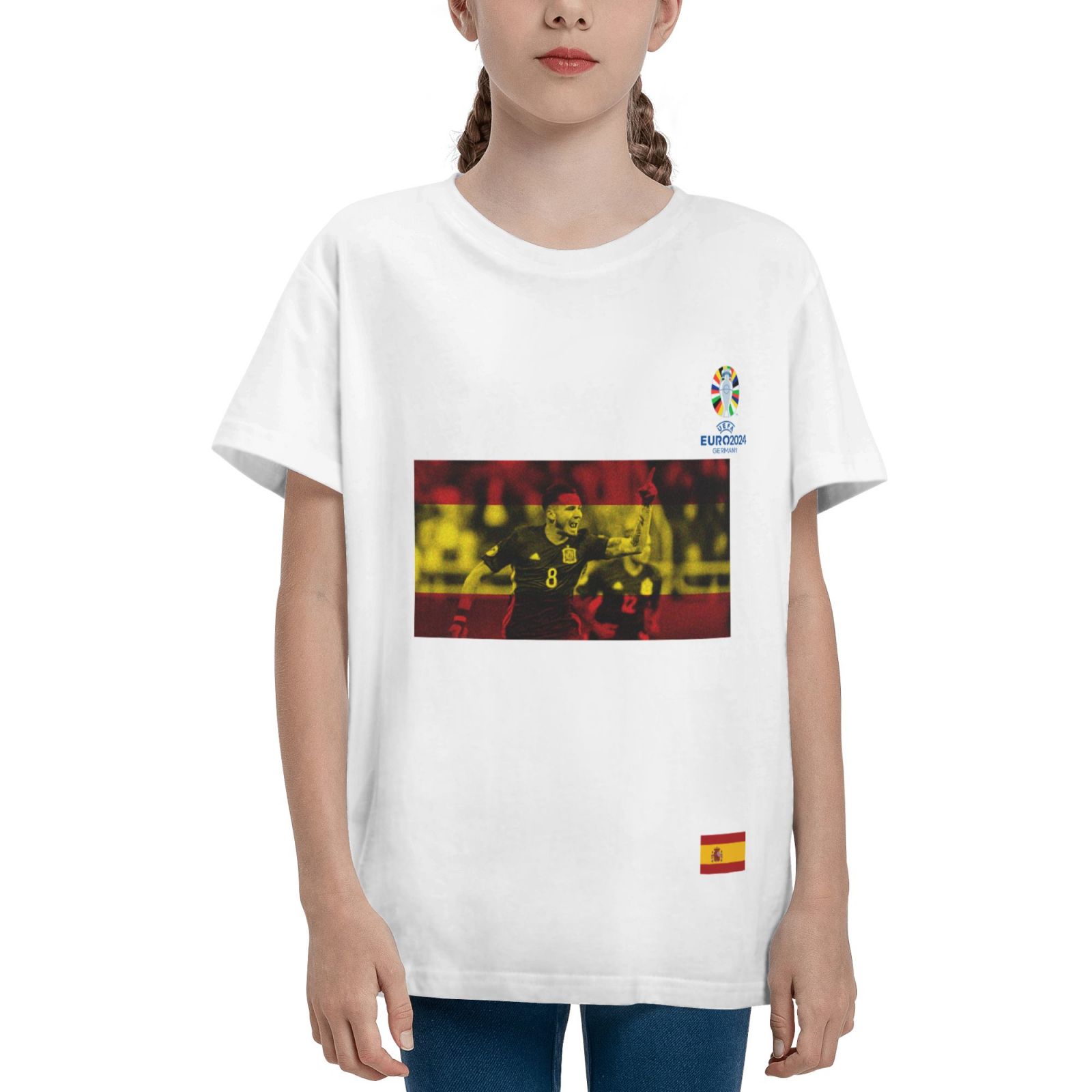 Kid's Spain EURO 2024 Teenage T-shirt TET1738