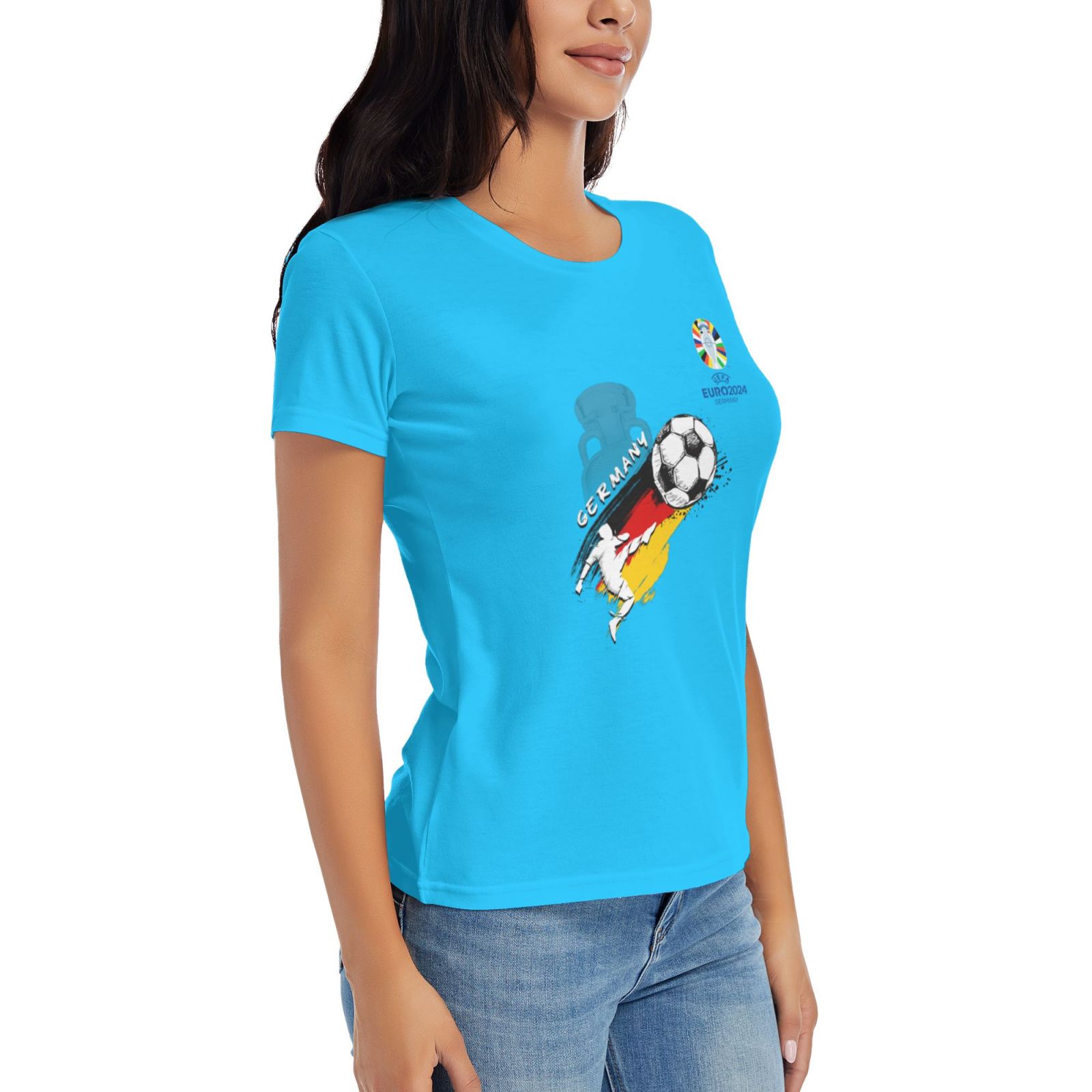 Women's Germany EURO 2024 Basic Short Sleeve T-Shirt WBT1680