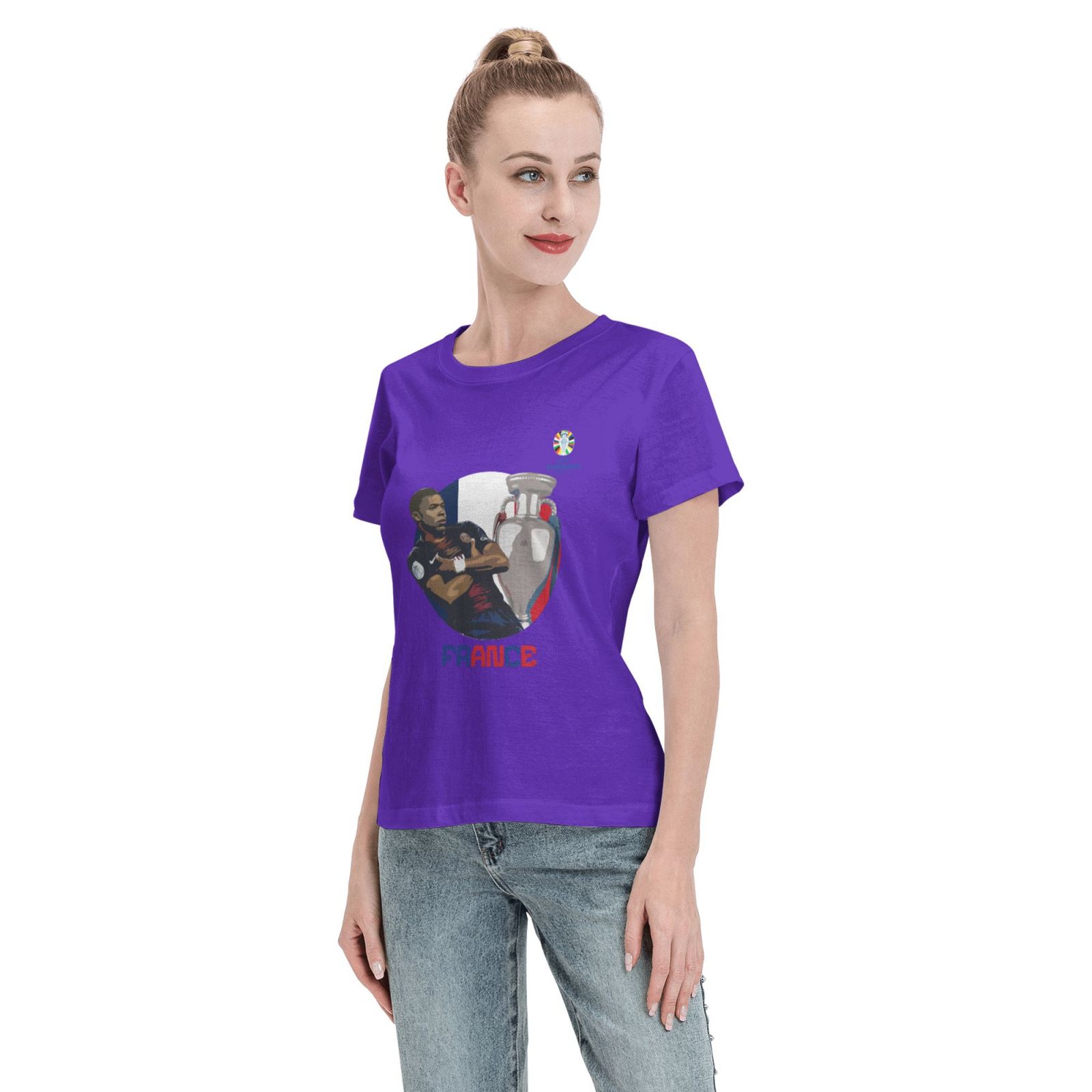 Women's France EURO 2024 Basic Short Sleeve T-Shirt WBT1730