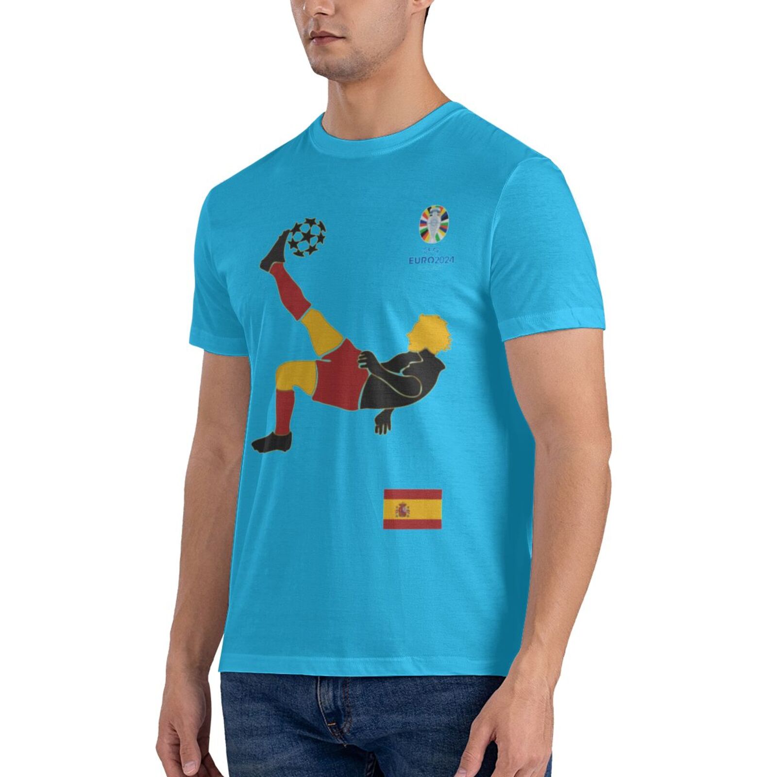 Men's Spain EURO 2024 Basic Short Sleeve T-Shirt BST1724