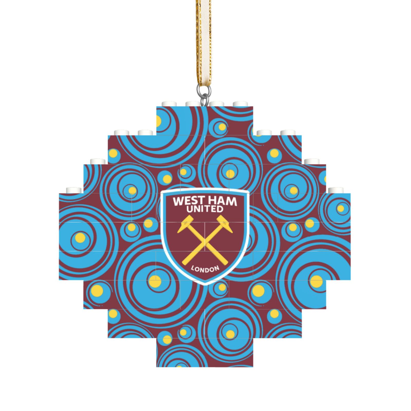 West Ham United Building Block Puzzle Ornament BBP1984