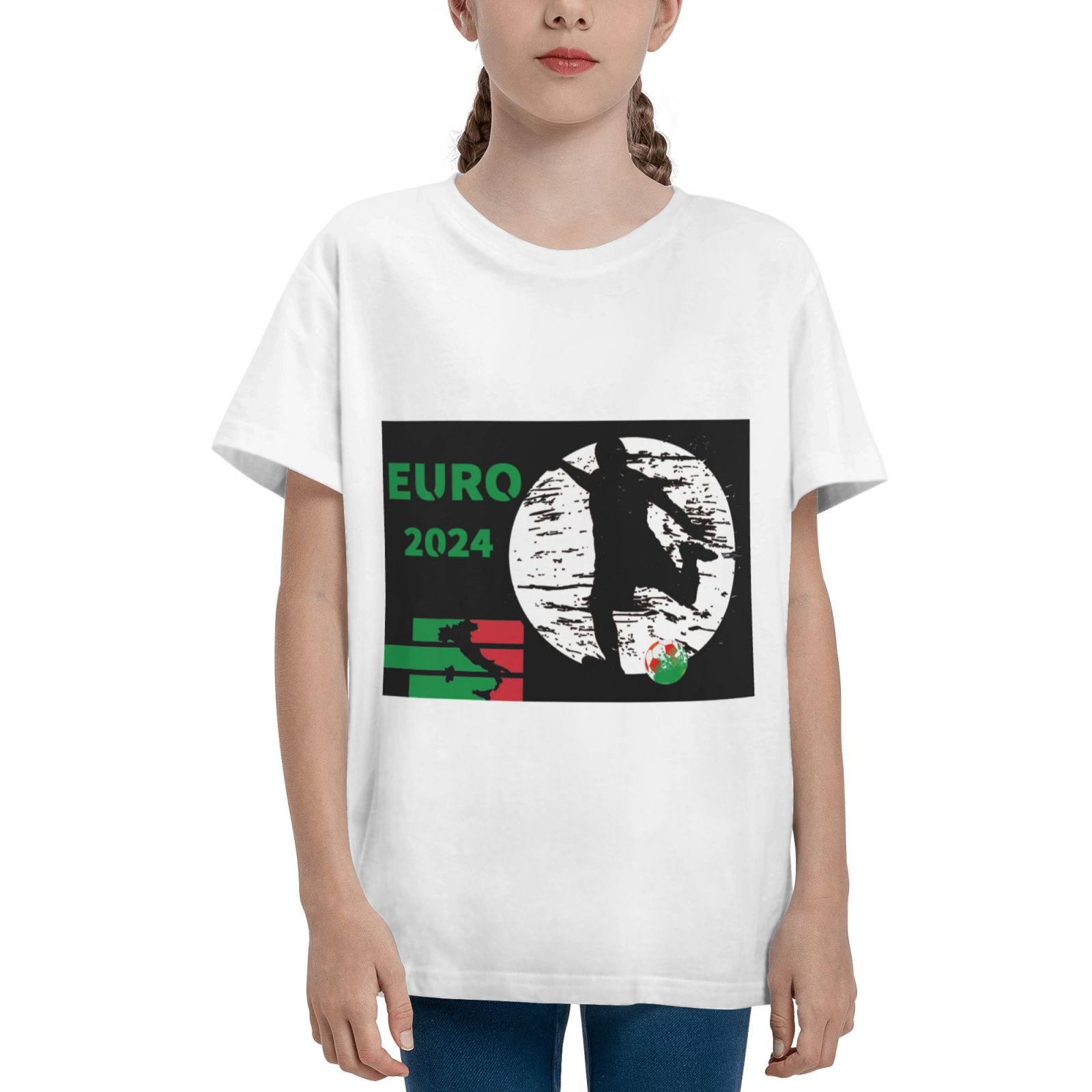 Kid's Italy EURO 2024 Teenage T-shirt TET1757