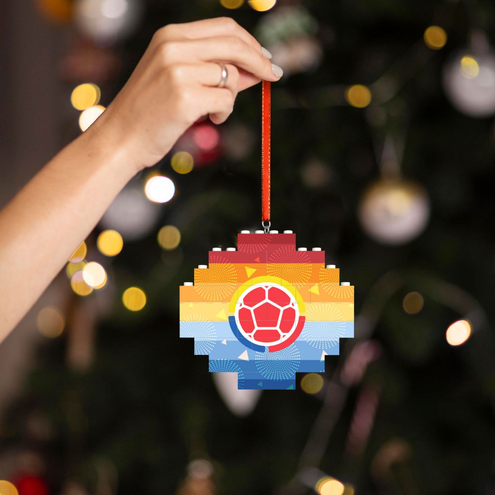 Colombia Building Block Puzzle Ornament BBP2170