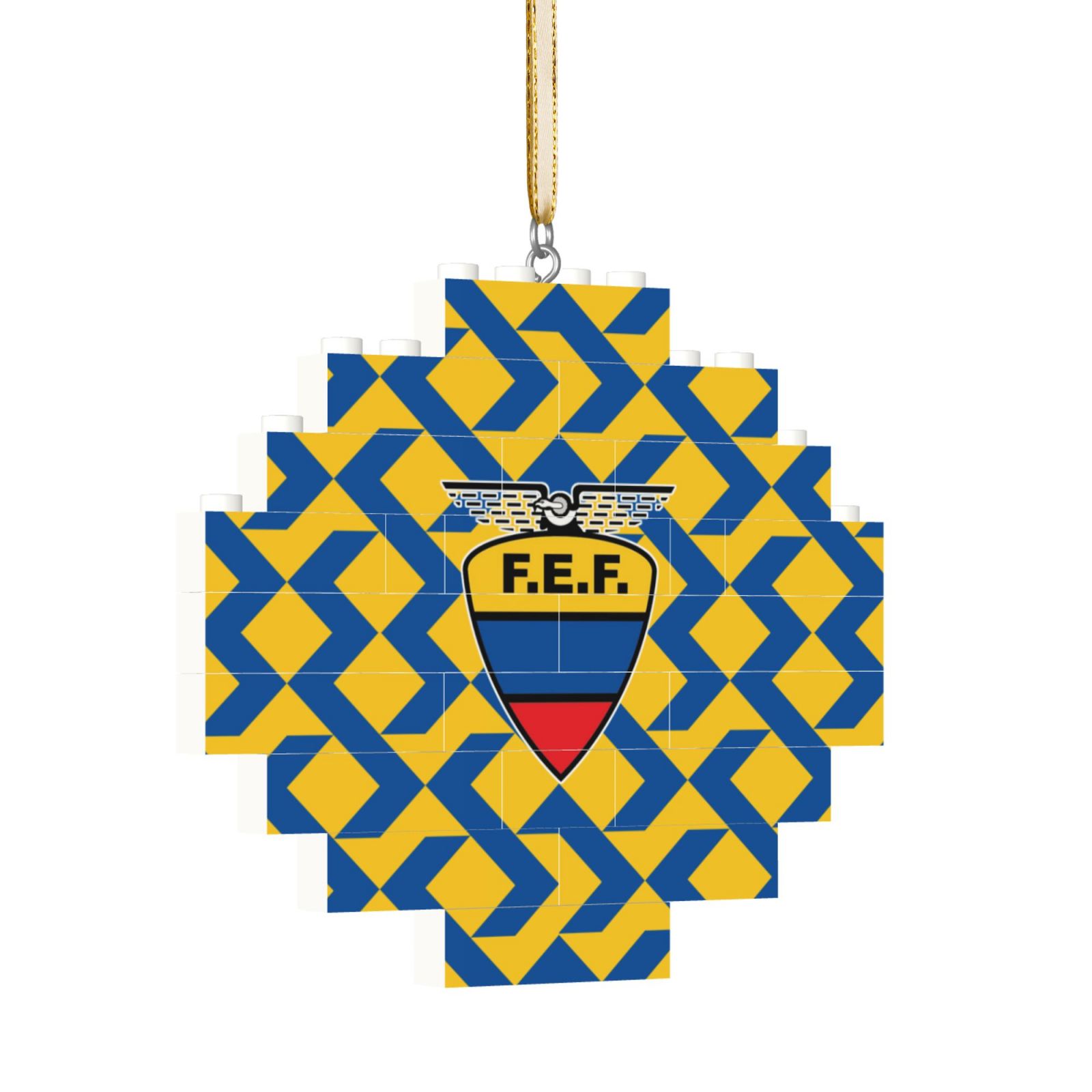 Ecuador Building Block Puzzle Ornament BBP1994