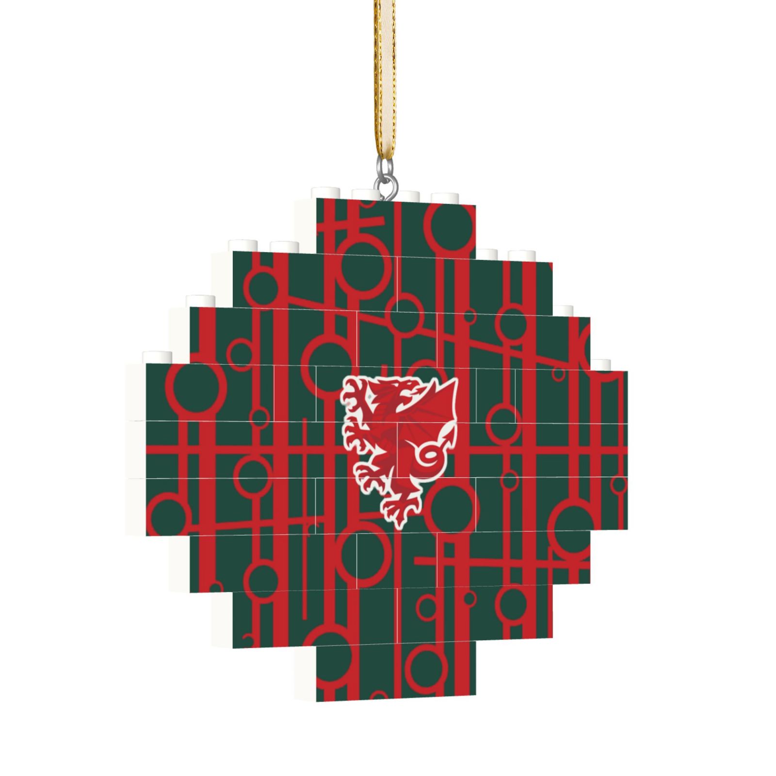 Wales Building Block Puzzle Ornament BBP1988