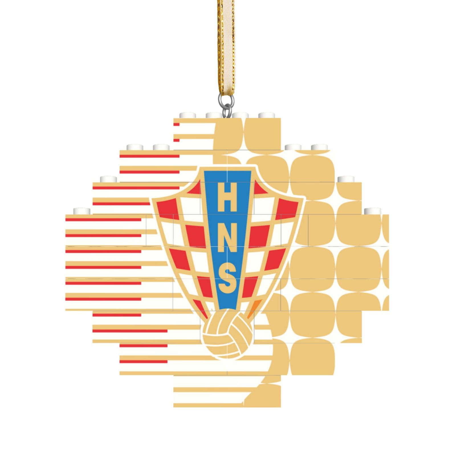 Croatia Building Block Puzzle Ornament BBP2110