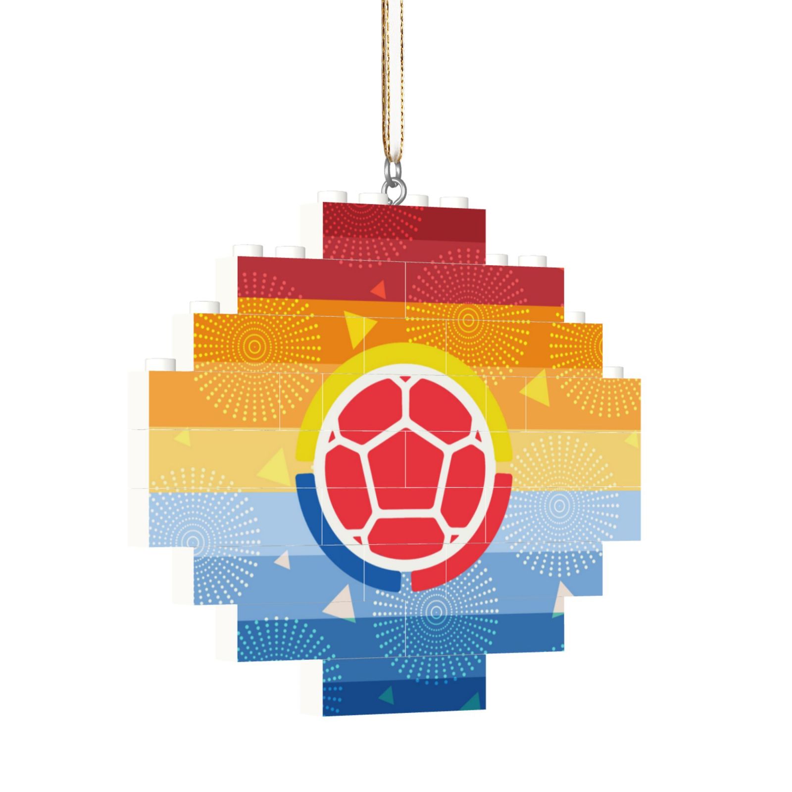 Colombia Building Block Puzzle Ornament BBP2170