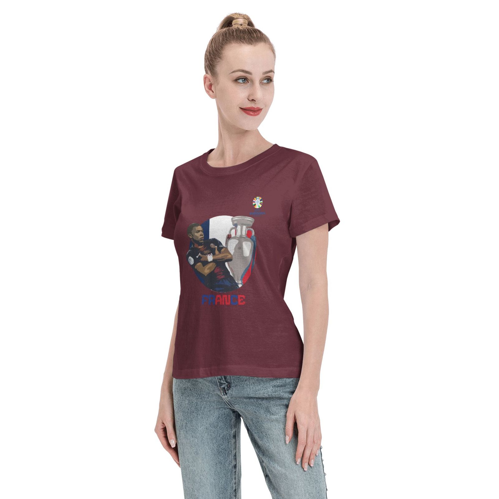 Women's France EURO 2024 Basic Short Sleeve T-Shirt WBT1730