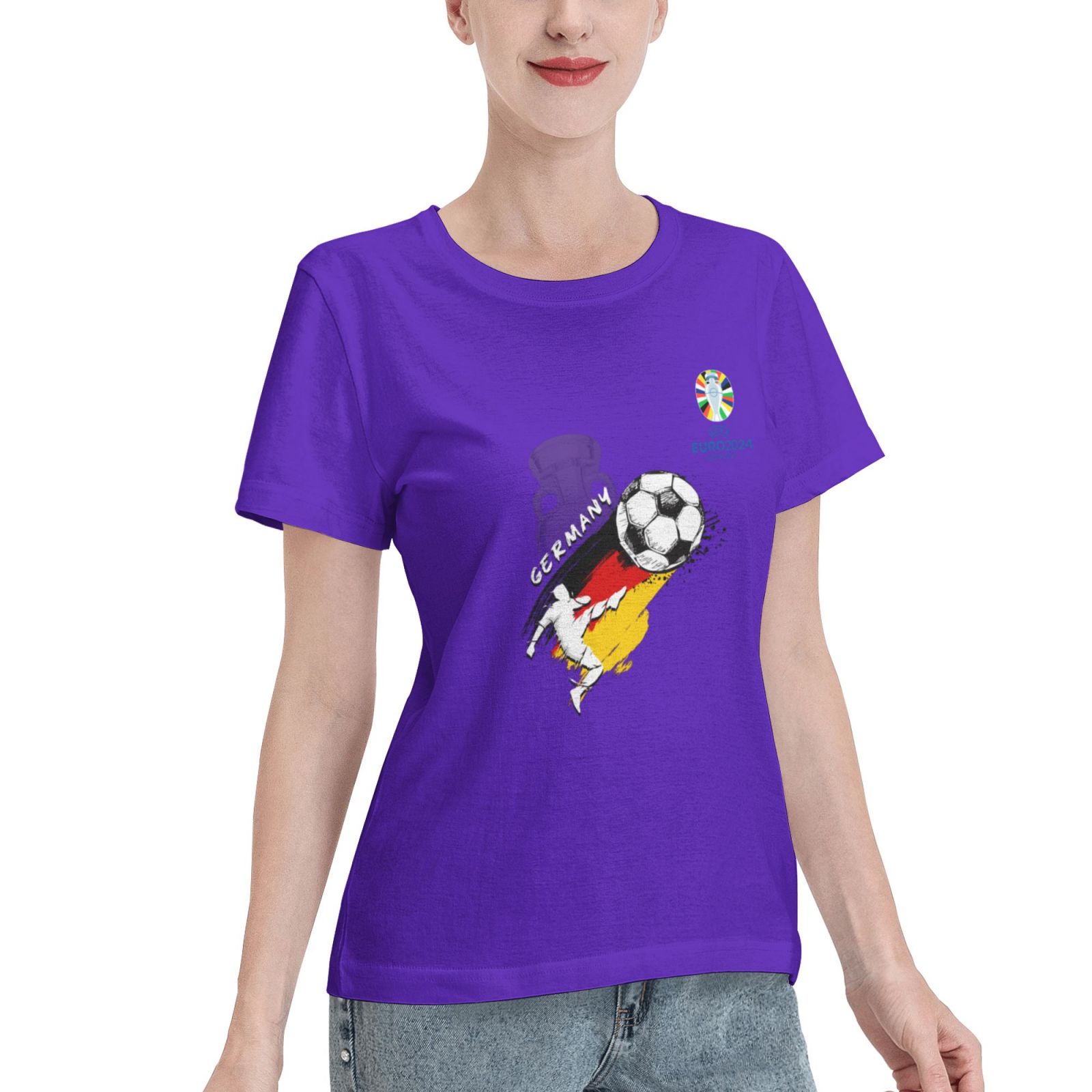 Women's Germany EURO 2024 Basic Short Sleeve T-Shirt WBT1680