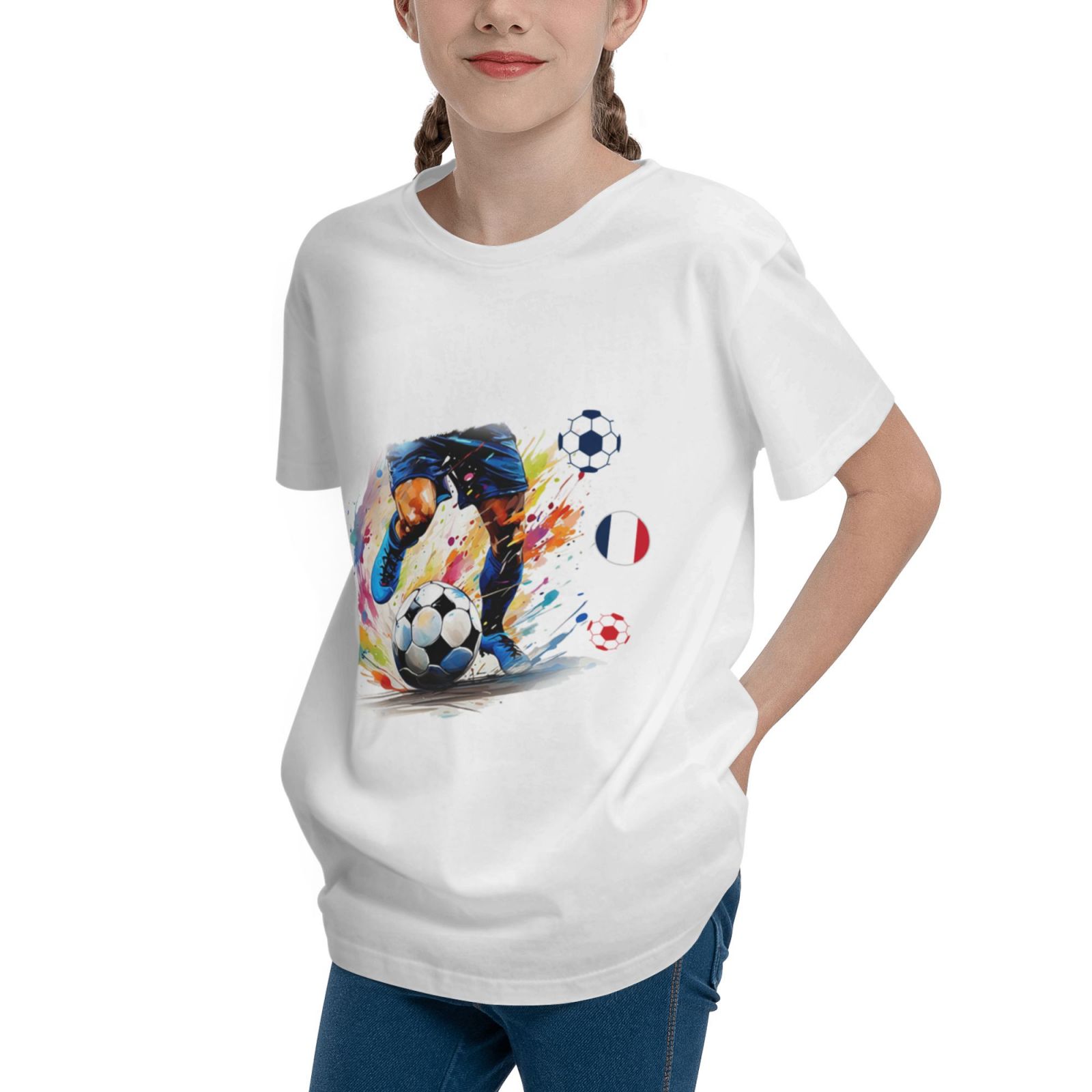 Kid's France EURO 2024 Teenage T-shirt TET1755