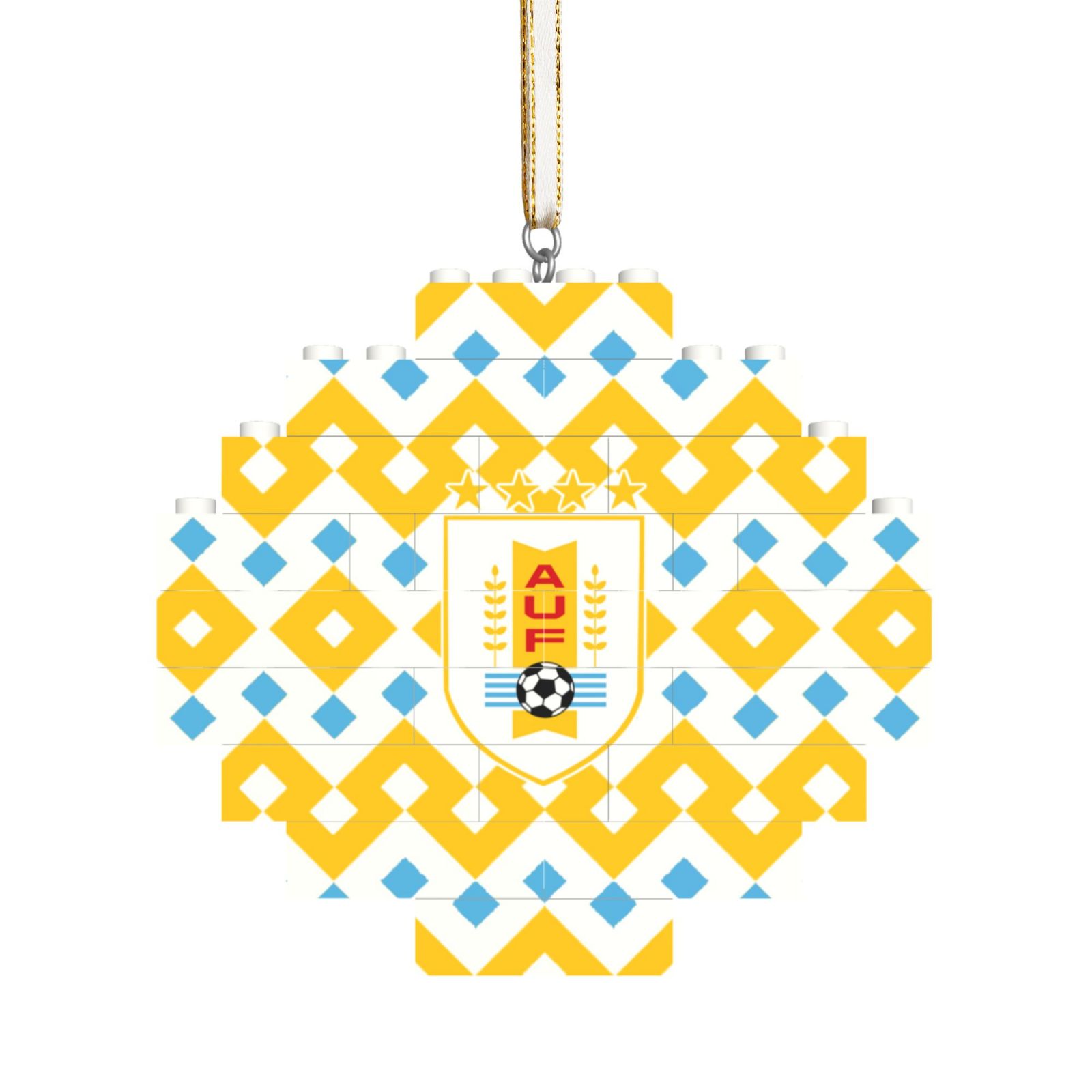 Uruguay Building Block Puzzle Ornament BBP2010