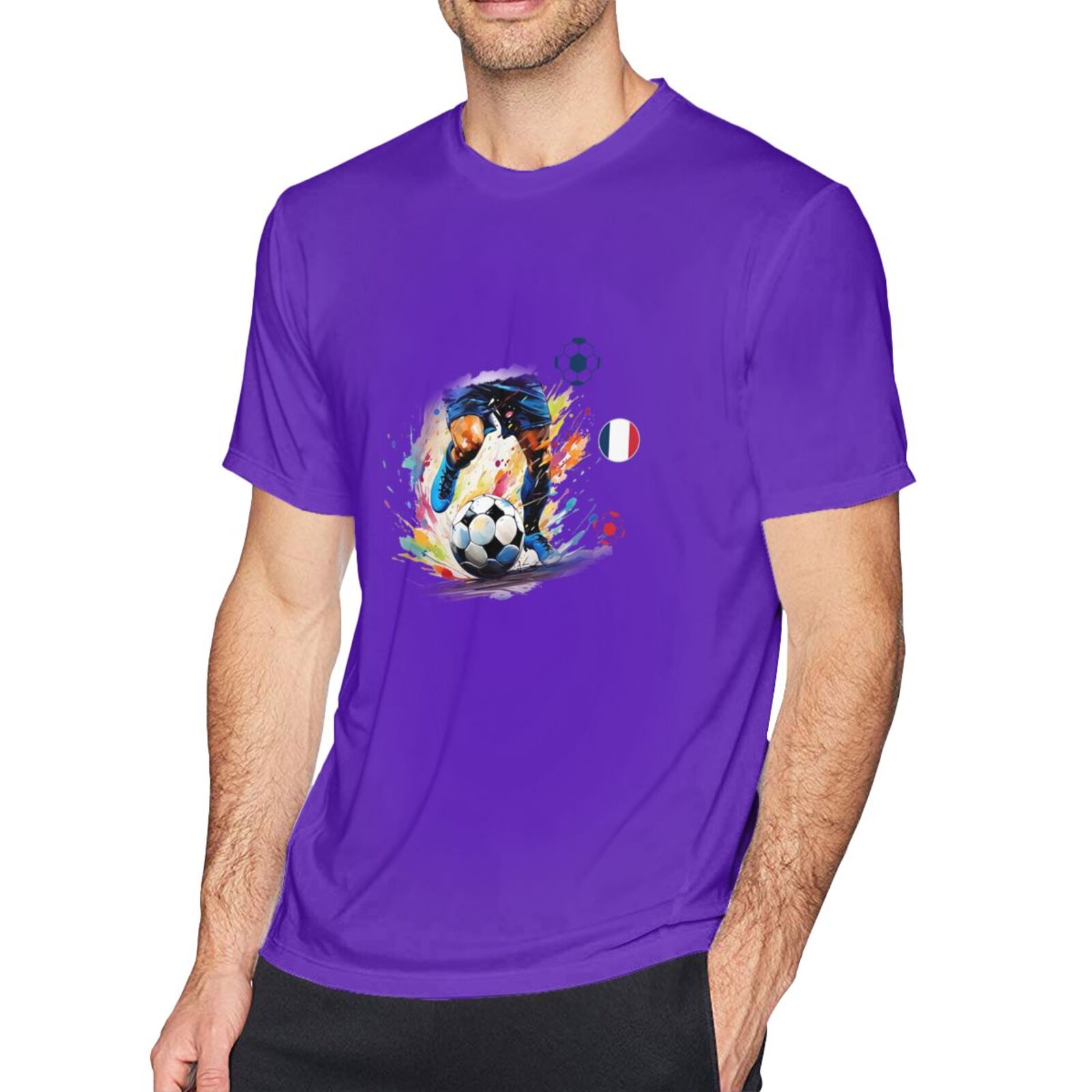 Men's France EURO 2024 Basic Short Sleeve T-Shirt BST1749