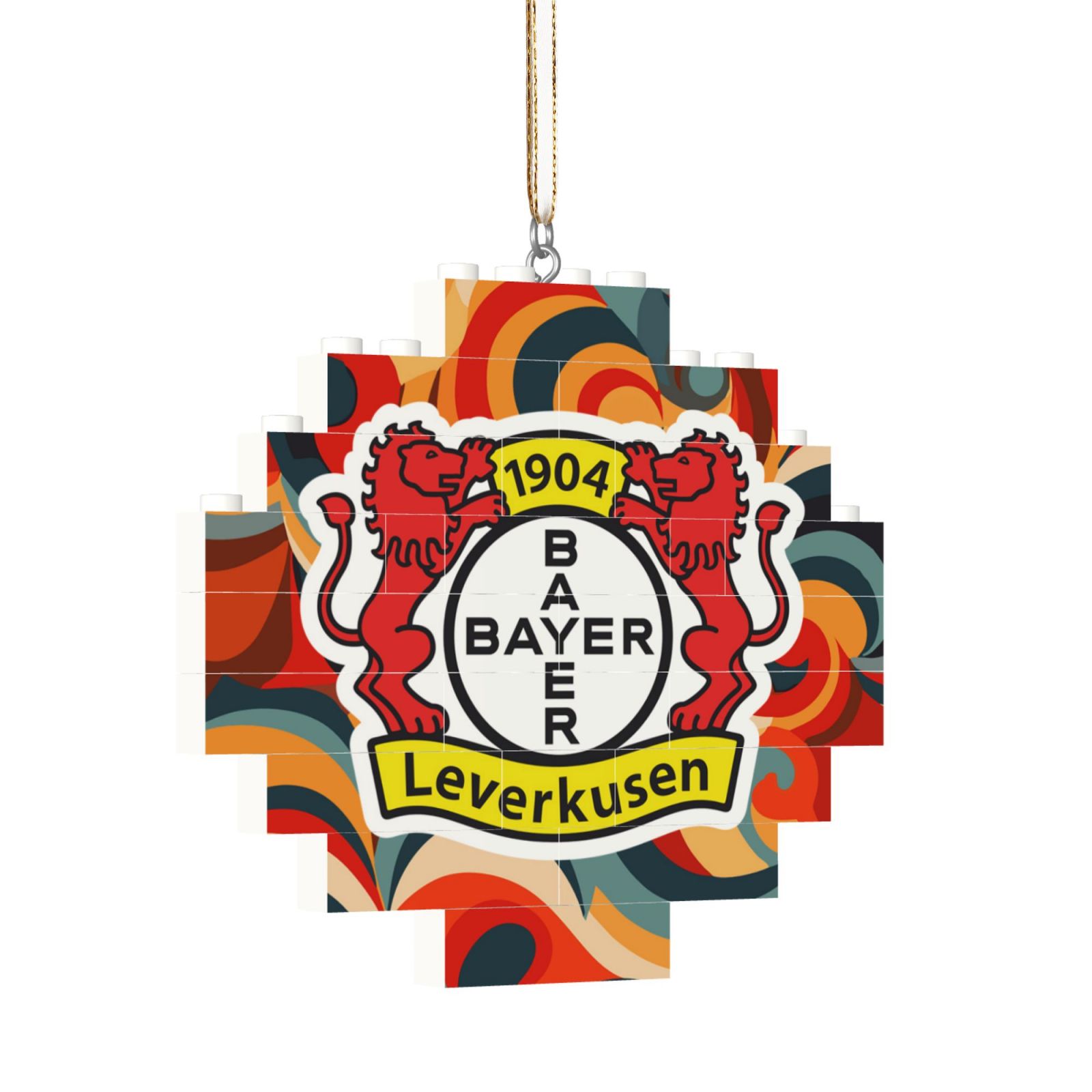 Bayer 04 Leverkusen Building Block Puzzle Ornament BBP2174