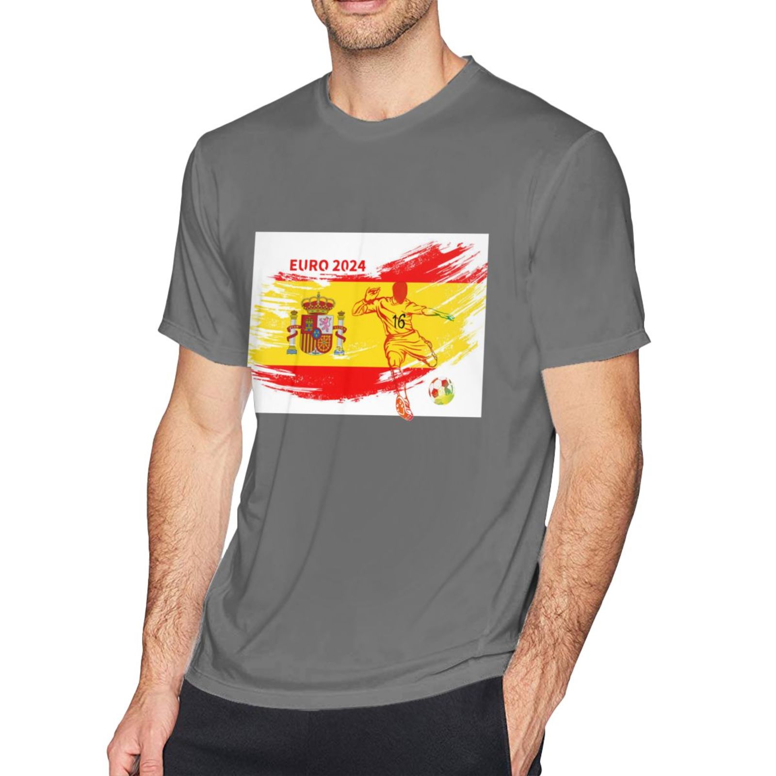 Men's Spain EURO 2024 Basic Short Sleeve T-Shirt BST1753