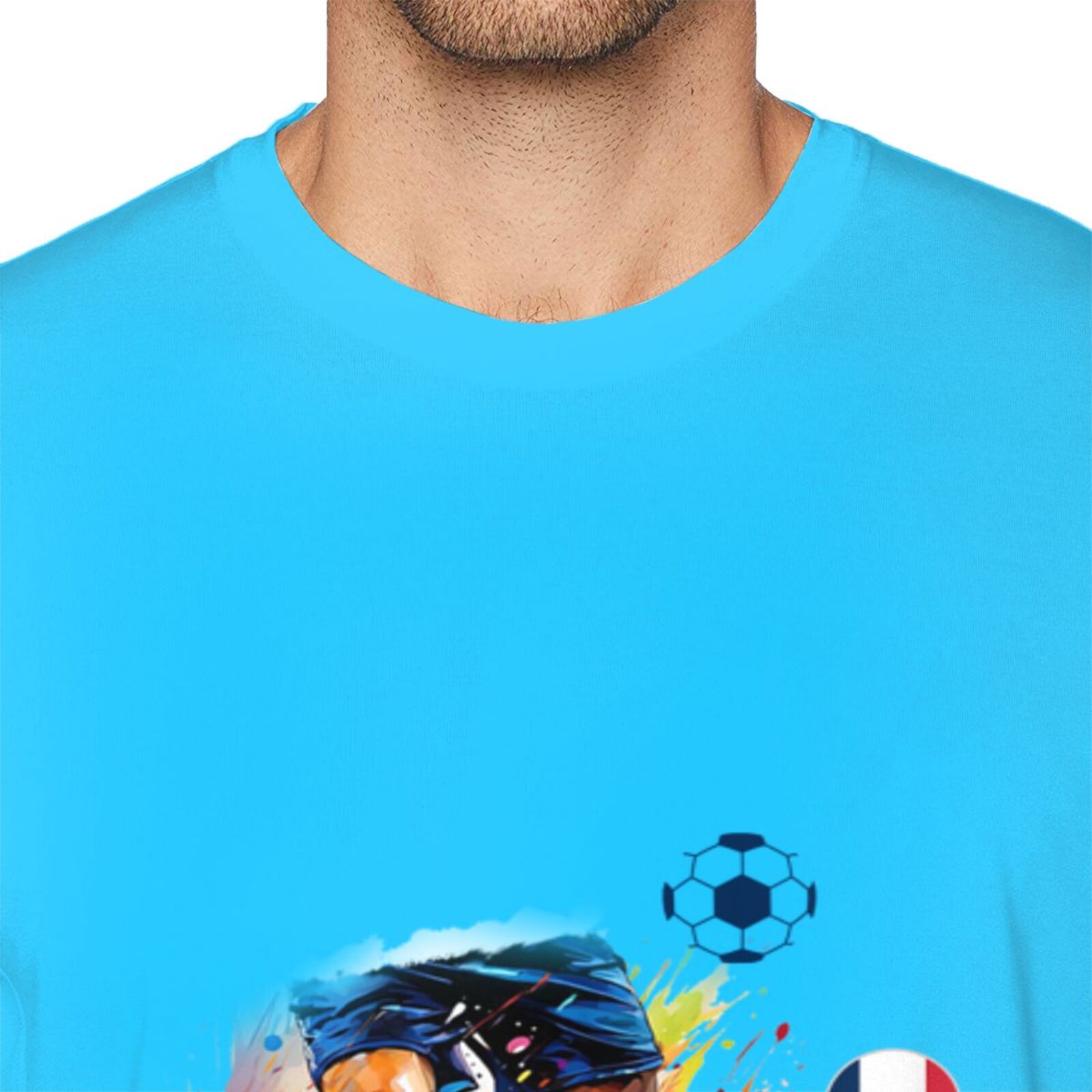 Men's France EURO 2024 Basic Short Sleeve T-Shirt BST1749