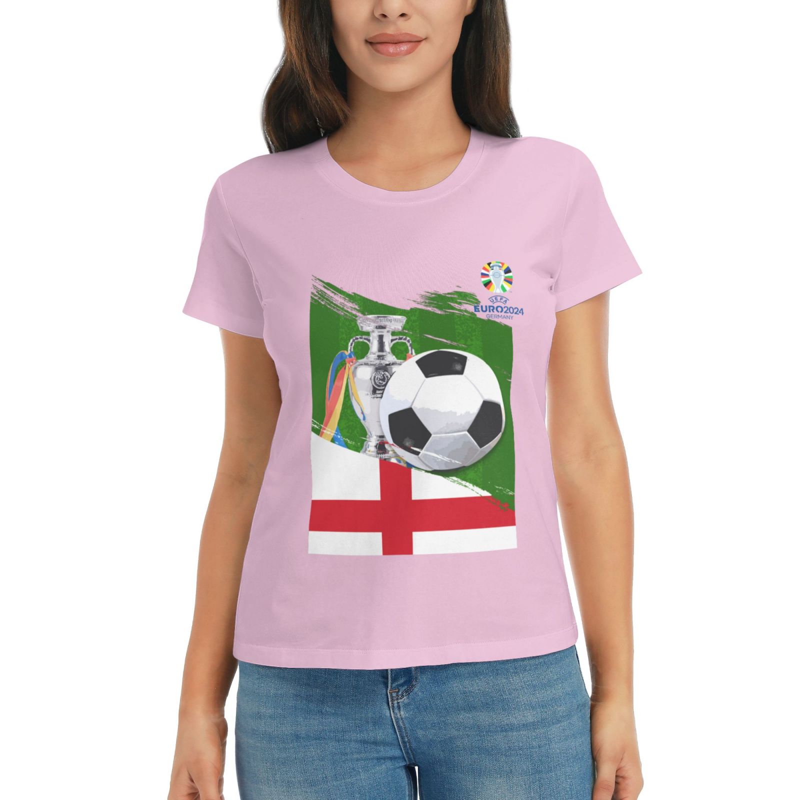 Women's England EURO 2024 Basic Short Sleeve T-Shirt WBT1682