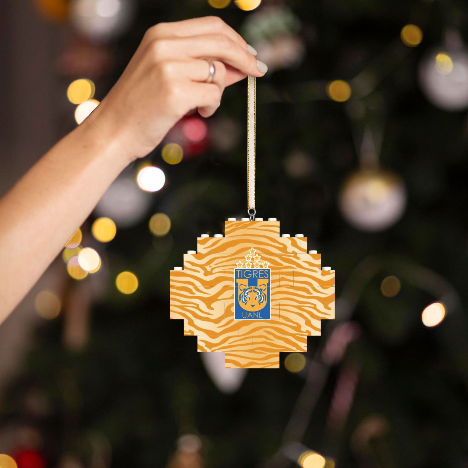 Tigres UANL Building Block Puzzle Ornament BBP2033