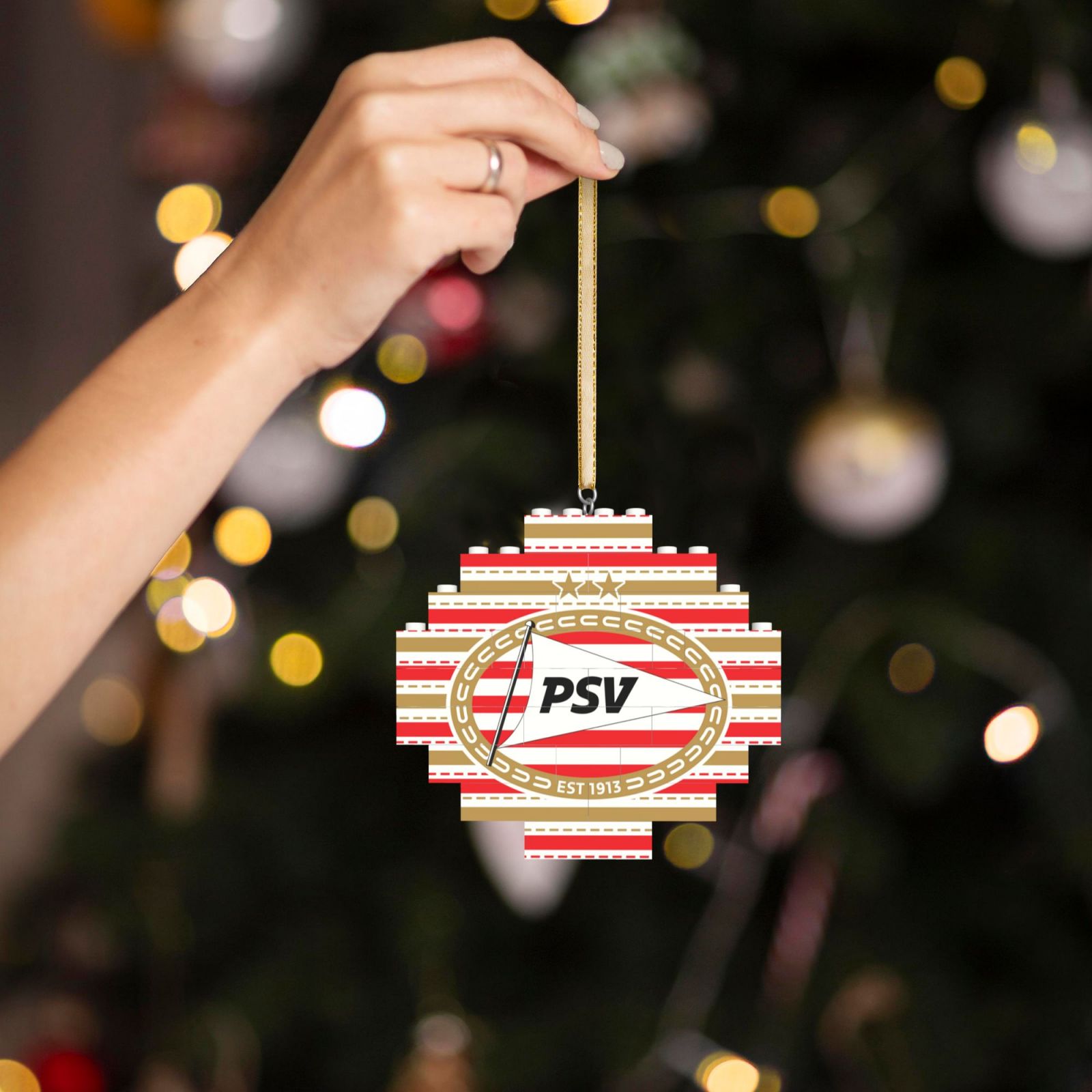 PSV Eindhoven Building Block Puzzle Ornament BBP2189