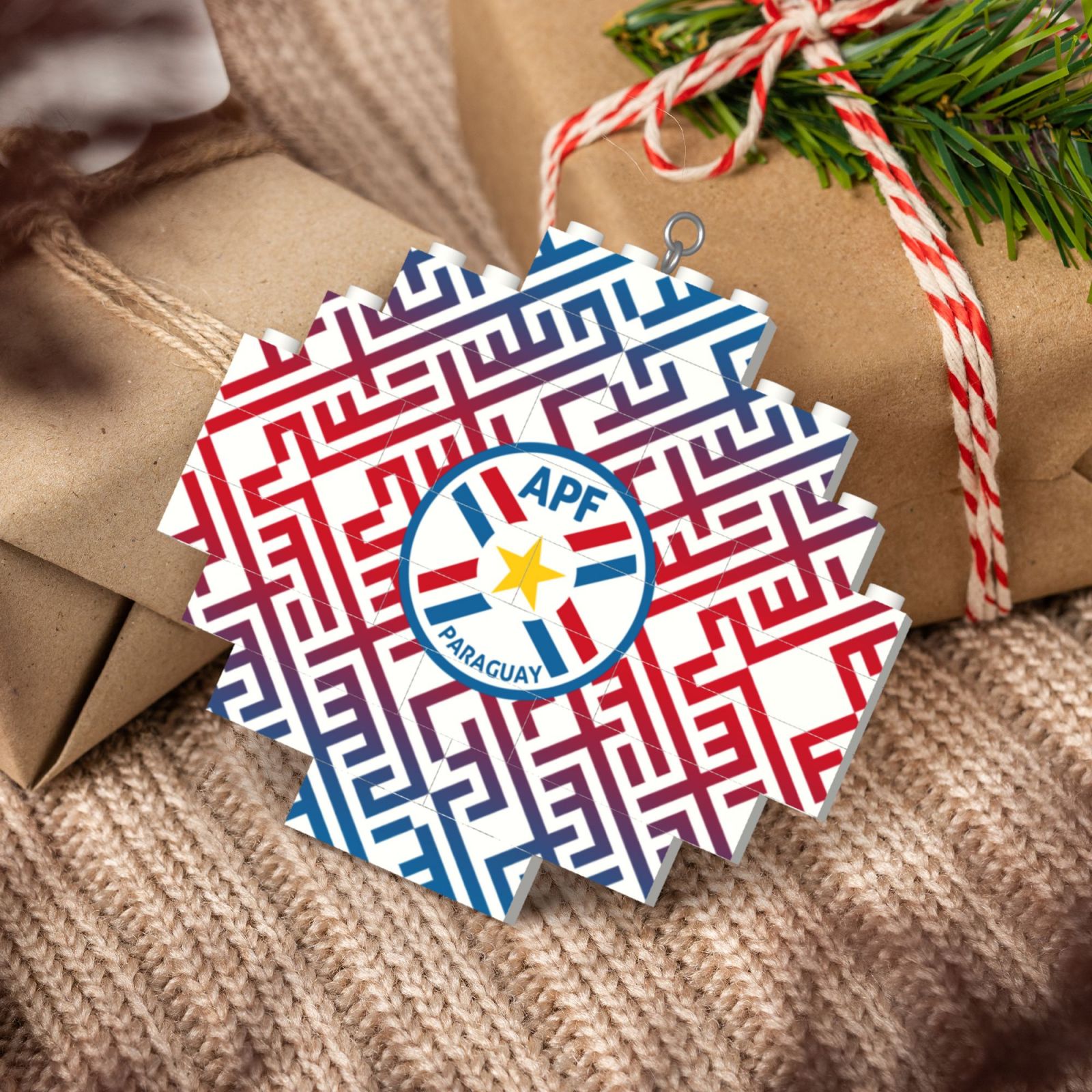 Paraguay Building Block Puzzle Ornament BBP1991