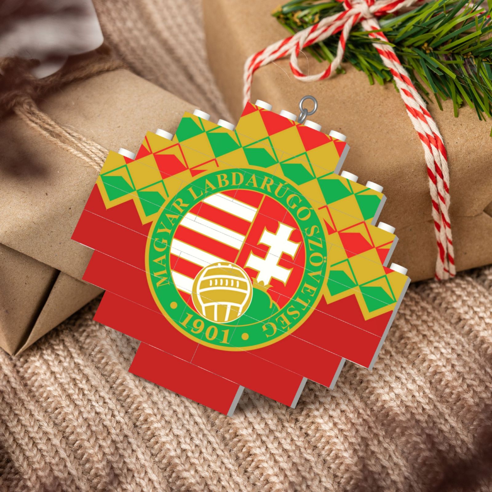 Hungary Building Block Puzzle Ornament BBP2184