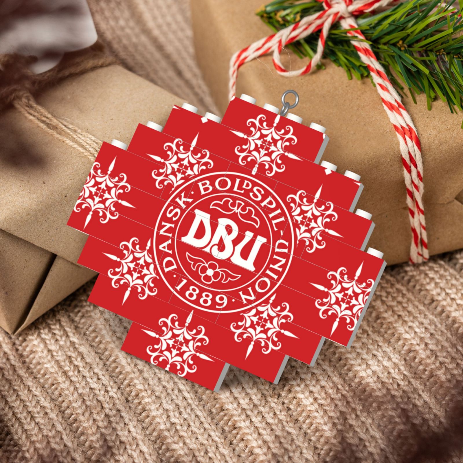 Denmark Building Block Puzzle Ornament BBP2177