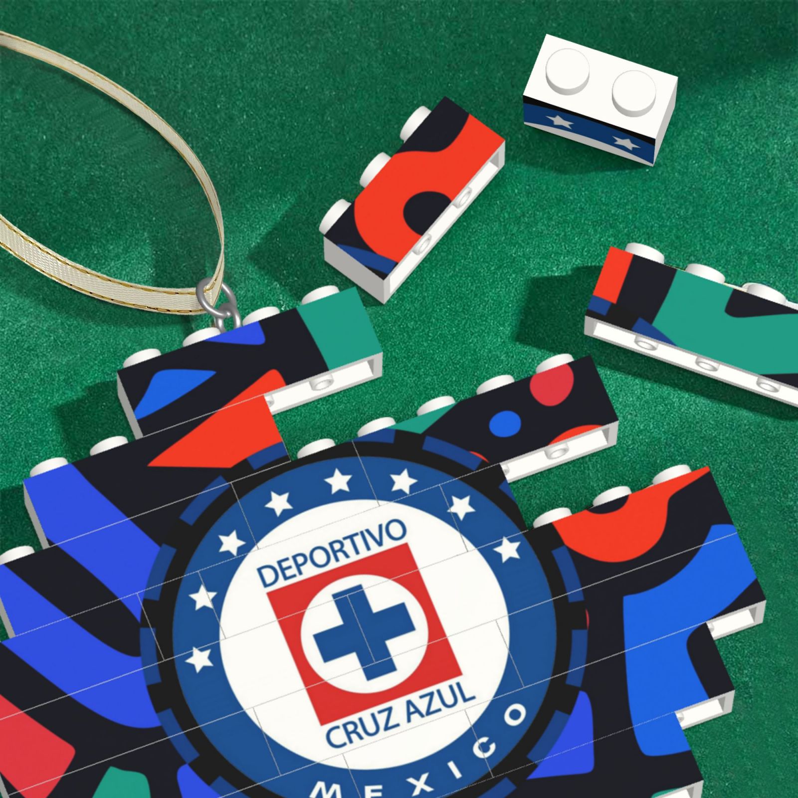 Cruz Azul Building Block Puzzle Ornament BBP2103