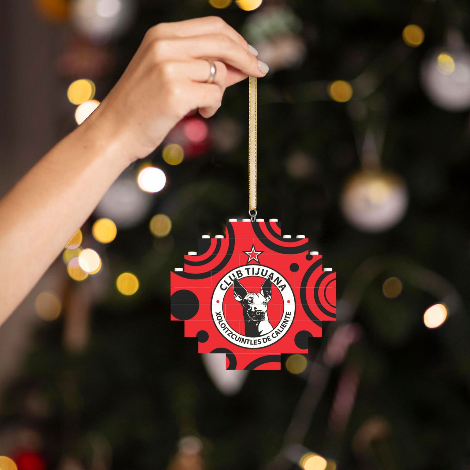 Xolos Tijuana Building Block Puzzle Ornament BBP2186