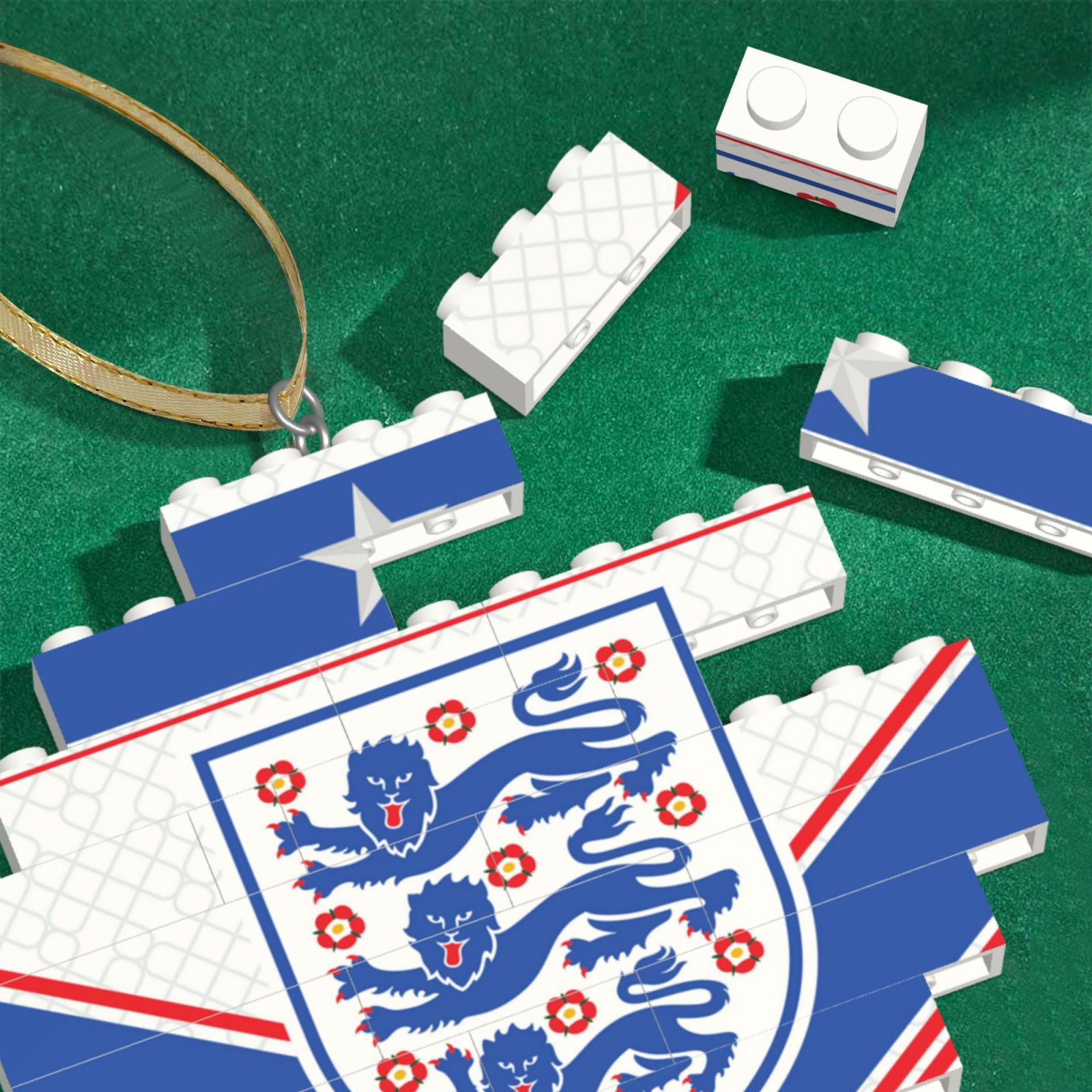 England Building Block Puzzle Ornament BBP2187