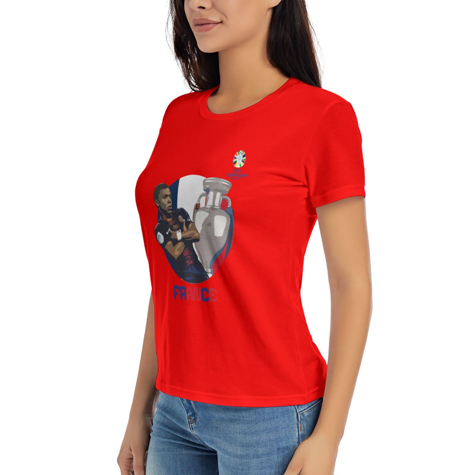 Women's France EURO 2024 Basic Short Sleeve T-Shirt WBT1730