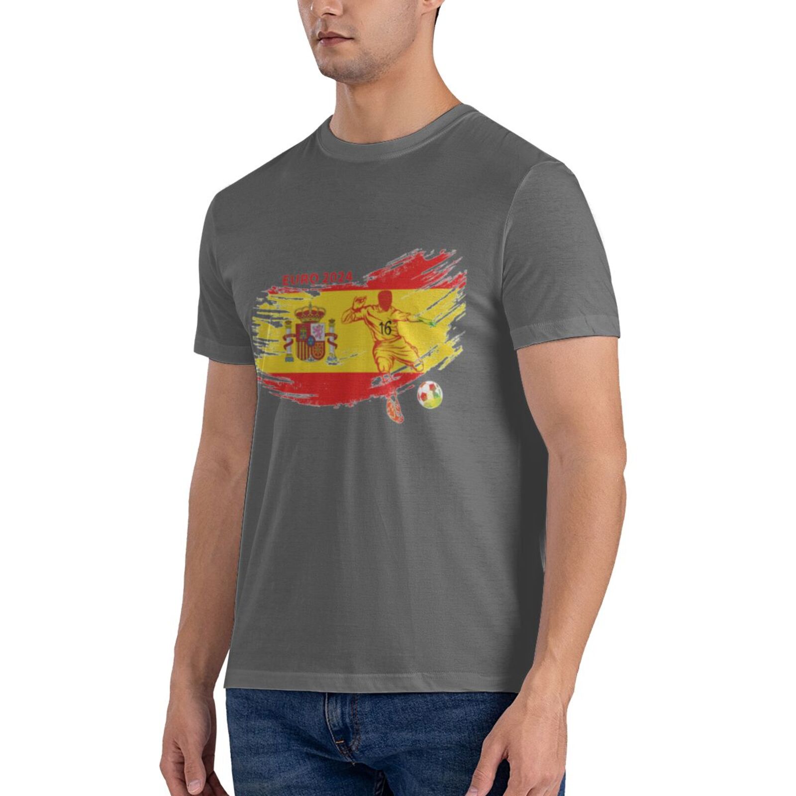 Men's Spain EURO 2024 Basic Short Sleeve T-Shirt BST1752