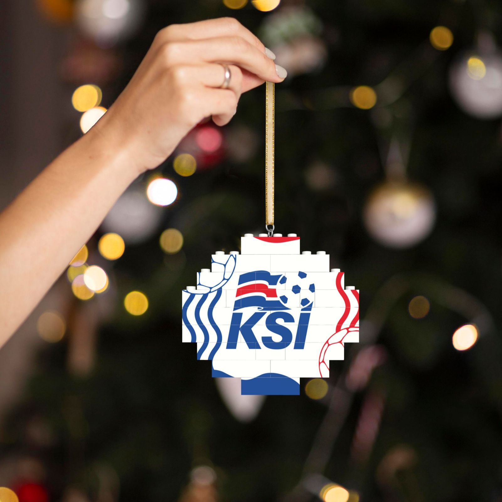 Iceland Building Block Puzzle Ornament BBP2099