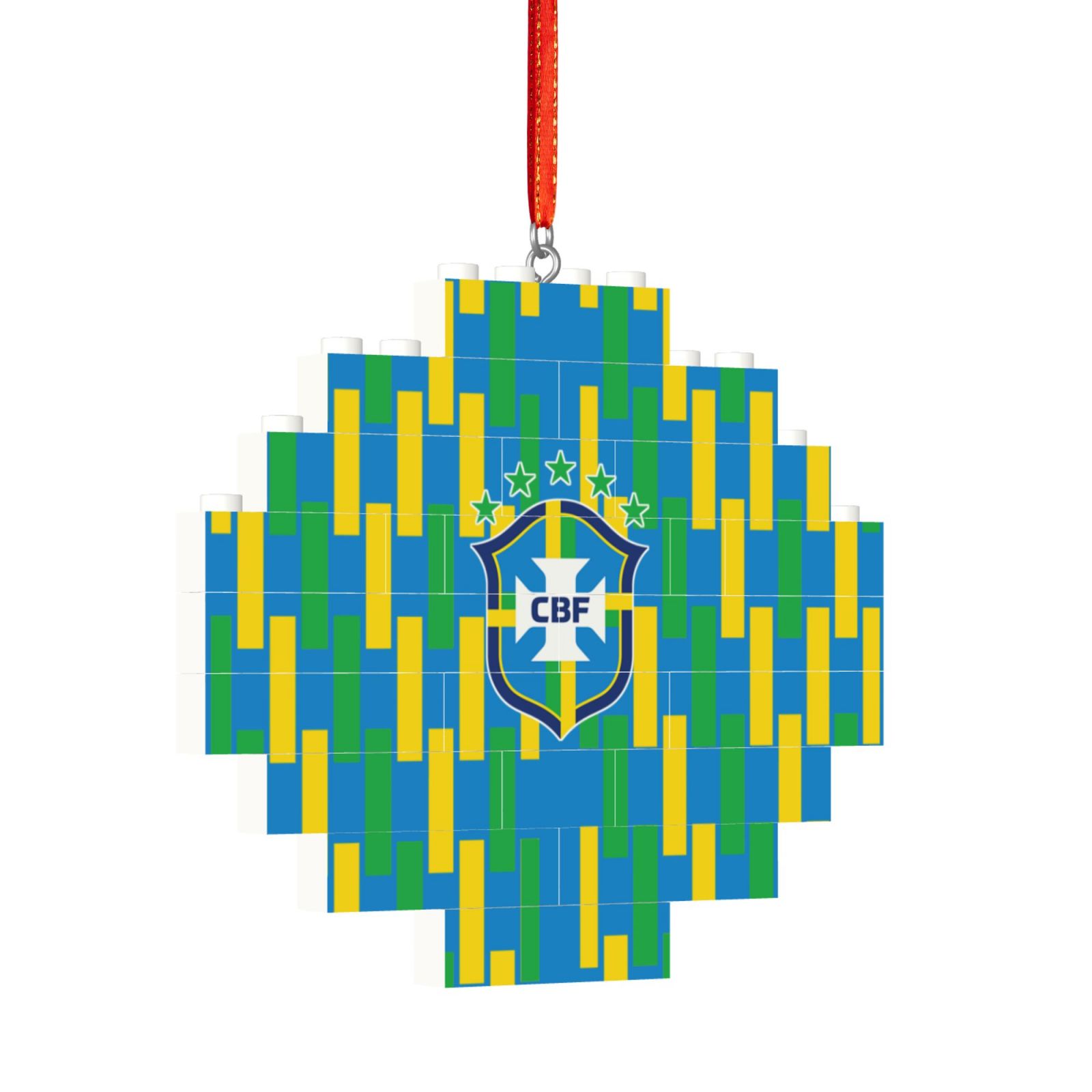 Brazil Building Block Puzzle Ornament BBP1993