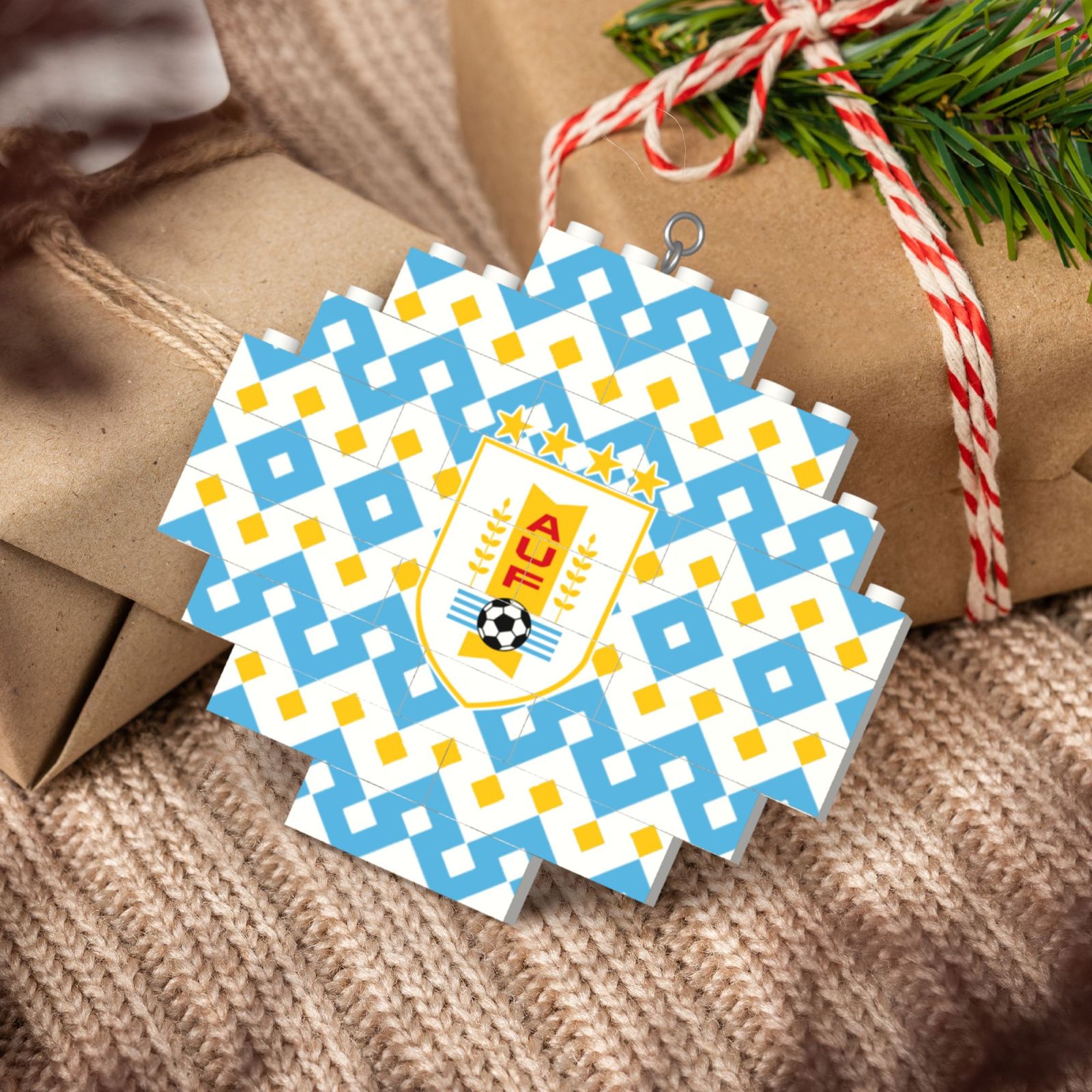 Uruguay Building Block Puzzle Ornament BBP2010