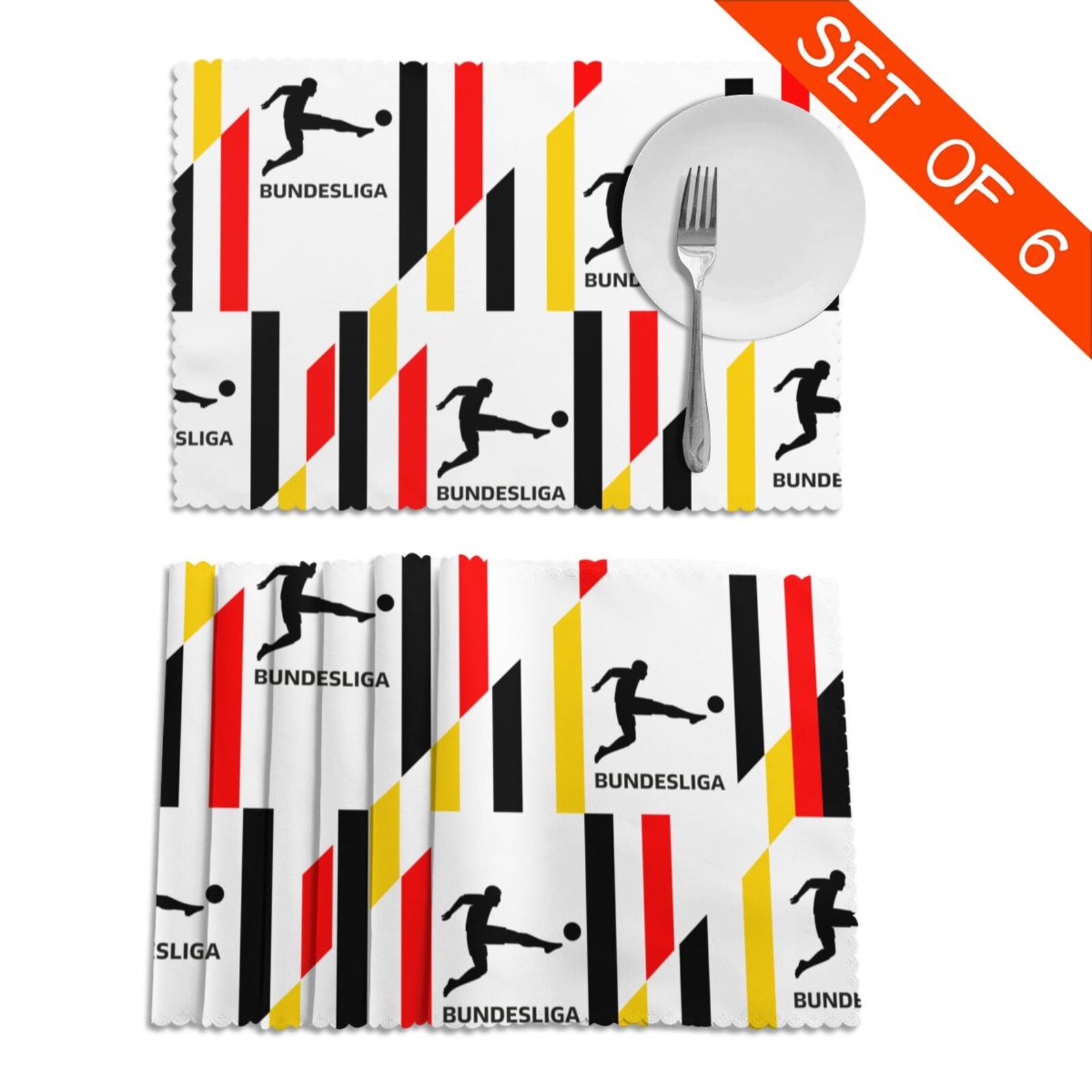 Germany Football League Placemat Set Of 6 PFD2266