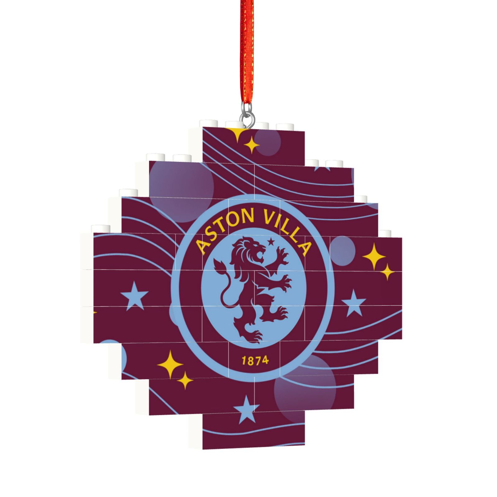 Aston Villa Building Block Puzzle Ornament BBP2100