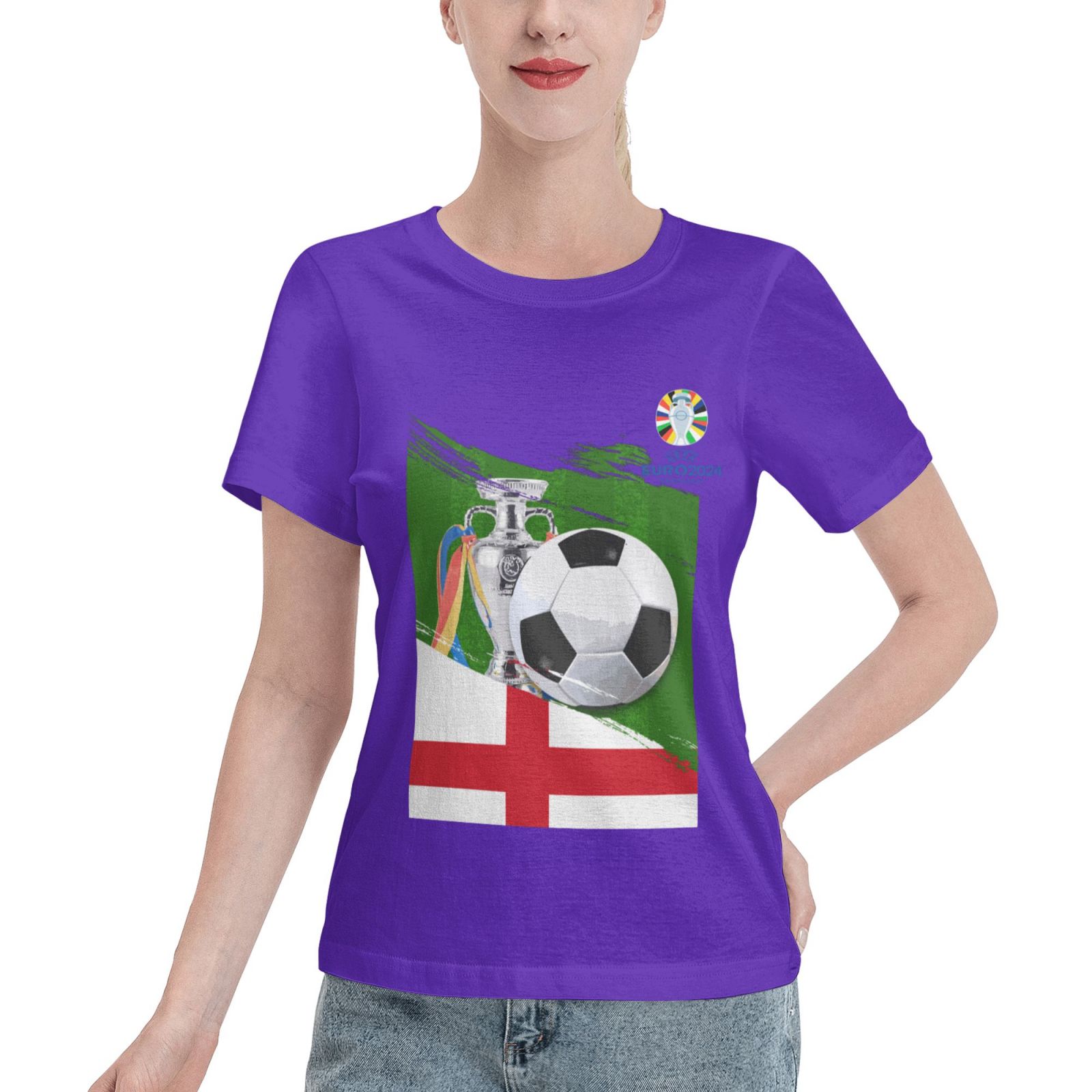 Women's England EURO 2024 Basic Short Sleeve T-Shirt WBT1682