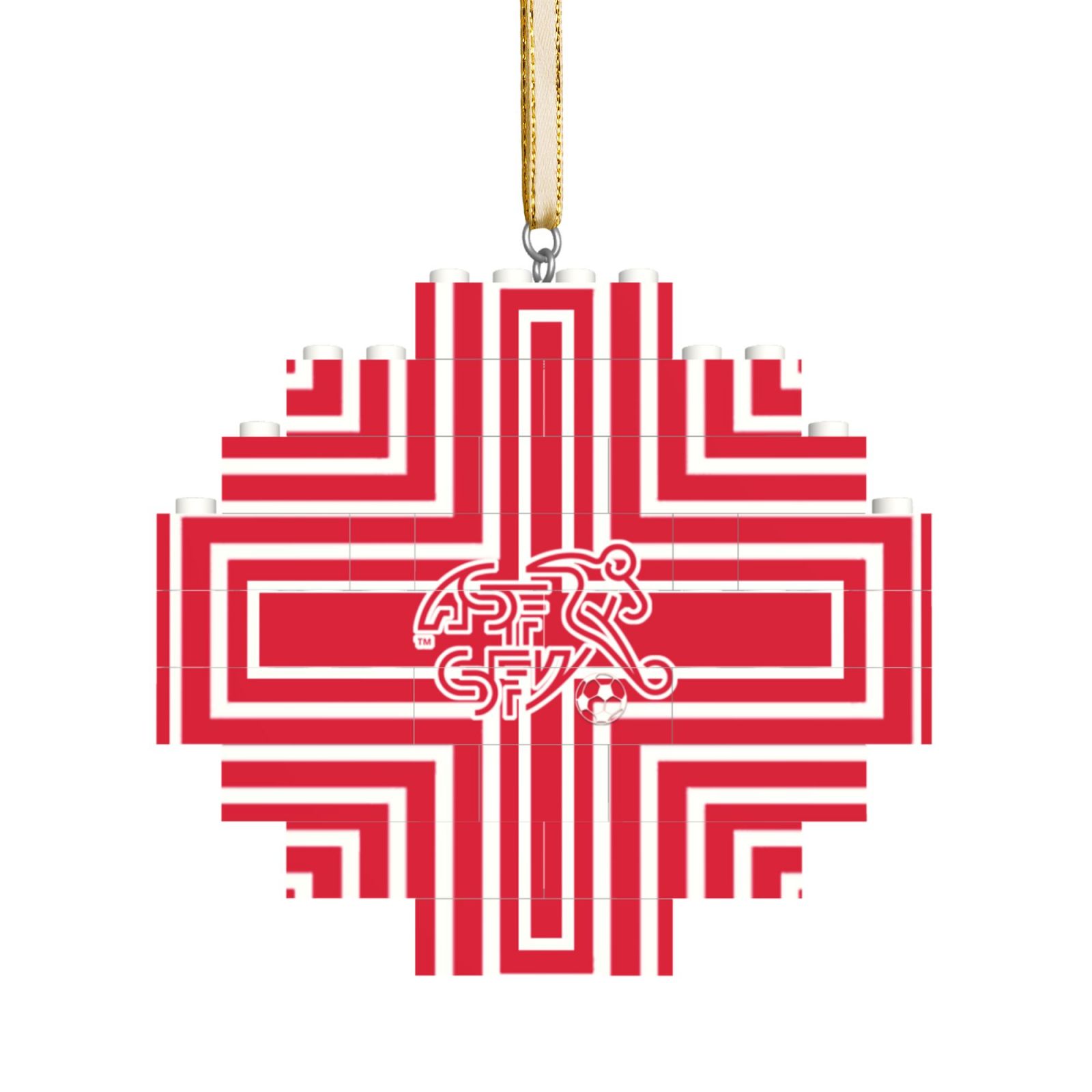 Switzerland Building Block Puzzle Ornament BBP2028