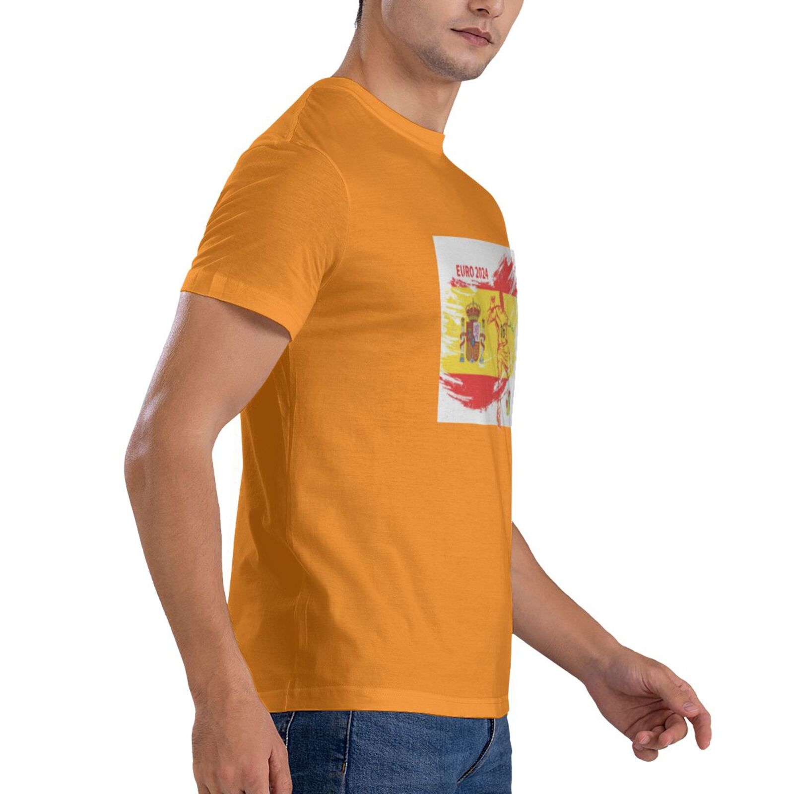 Men's Spain EURO 2024 Basic Short Sleeve T-Shirt BST1753