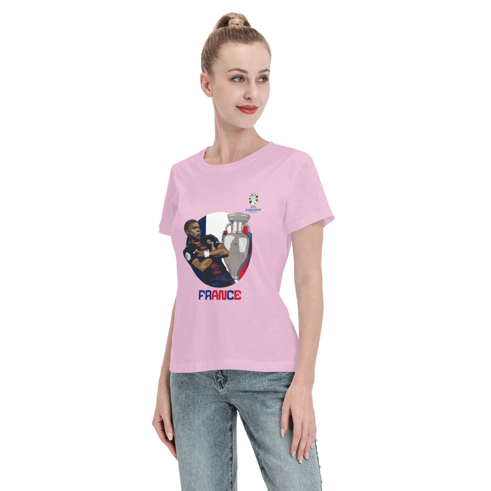 Women's France EURO 2024 Basic Short Sleeve T-Shirt WBT1730