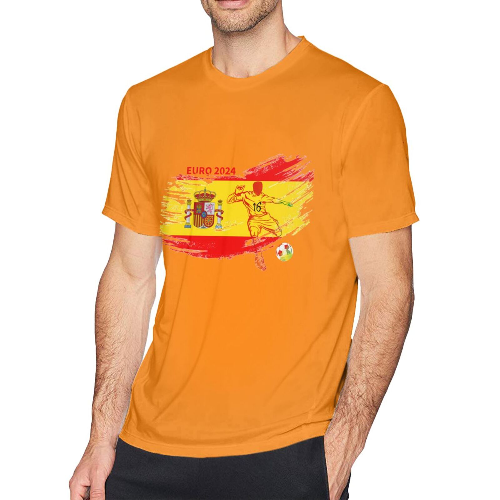 Men's Spain EURO 2024 Basic Short Sleeve T-Shirt BST1752