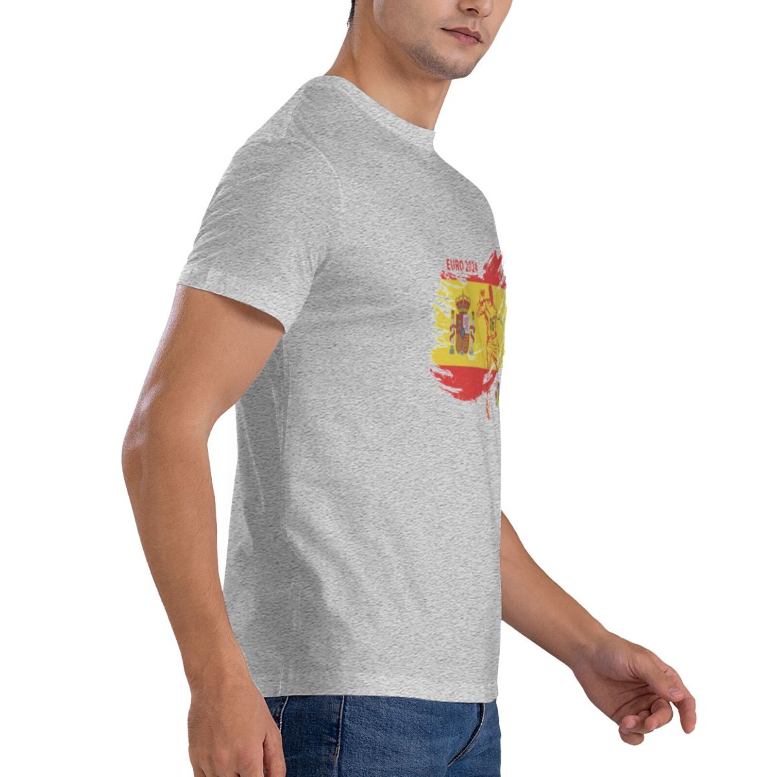 Men's Spain EURO 2024 Basic Short Sleeve T-Shirt BST1752