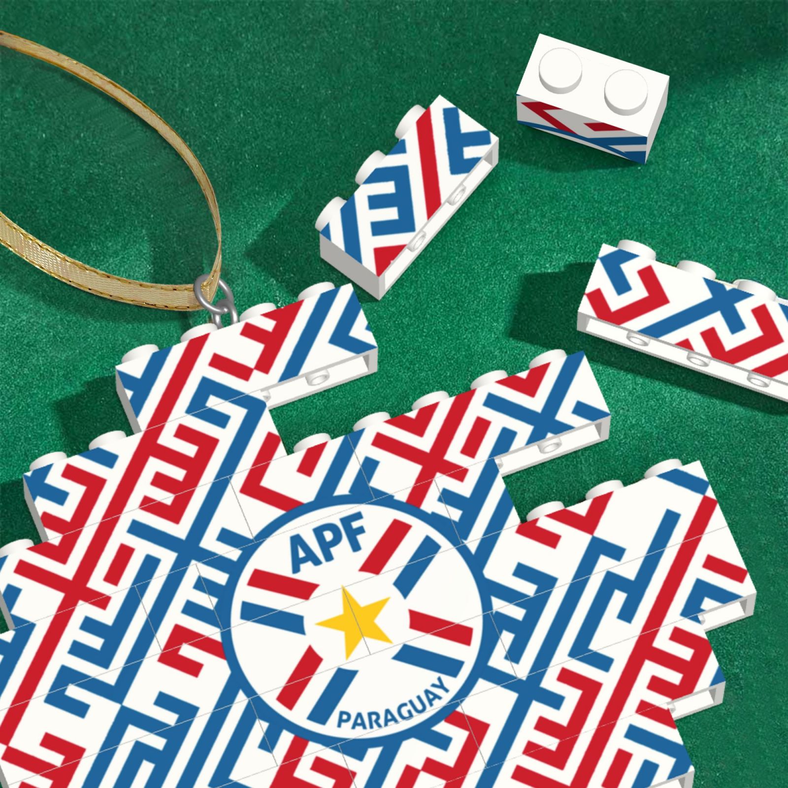 Paraguay Building Block Puzzle Ornament BBP1990