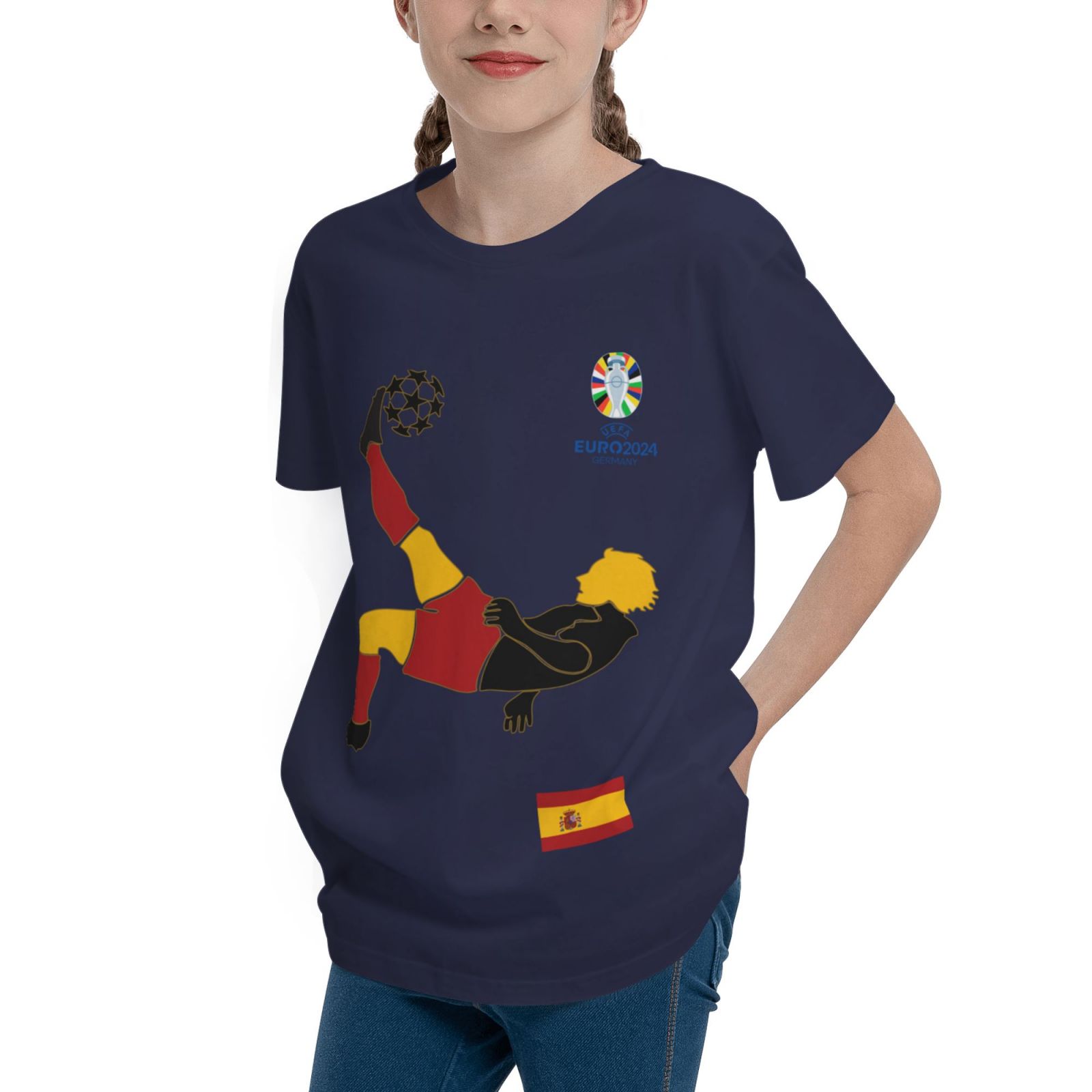 Kid's Spain EURO 2024 Teenage T-shirt TET1726