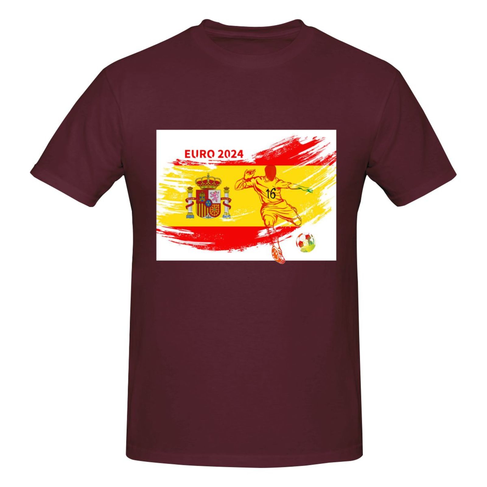 Men's Spain EURO 2024 Basic Short Sleeve T-Shirt BST1753